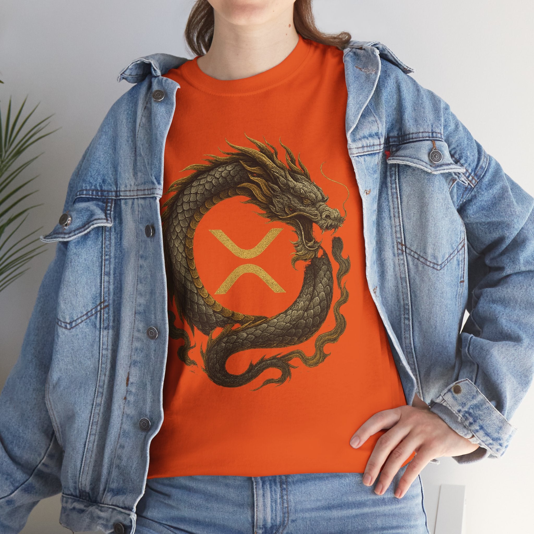 Dragon XRP Logo T-Shirt — Crypto XRP Circle Dragon Graphic Tee