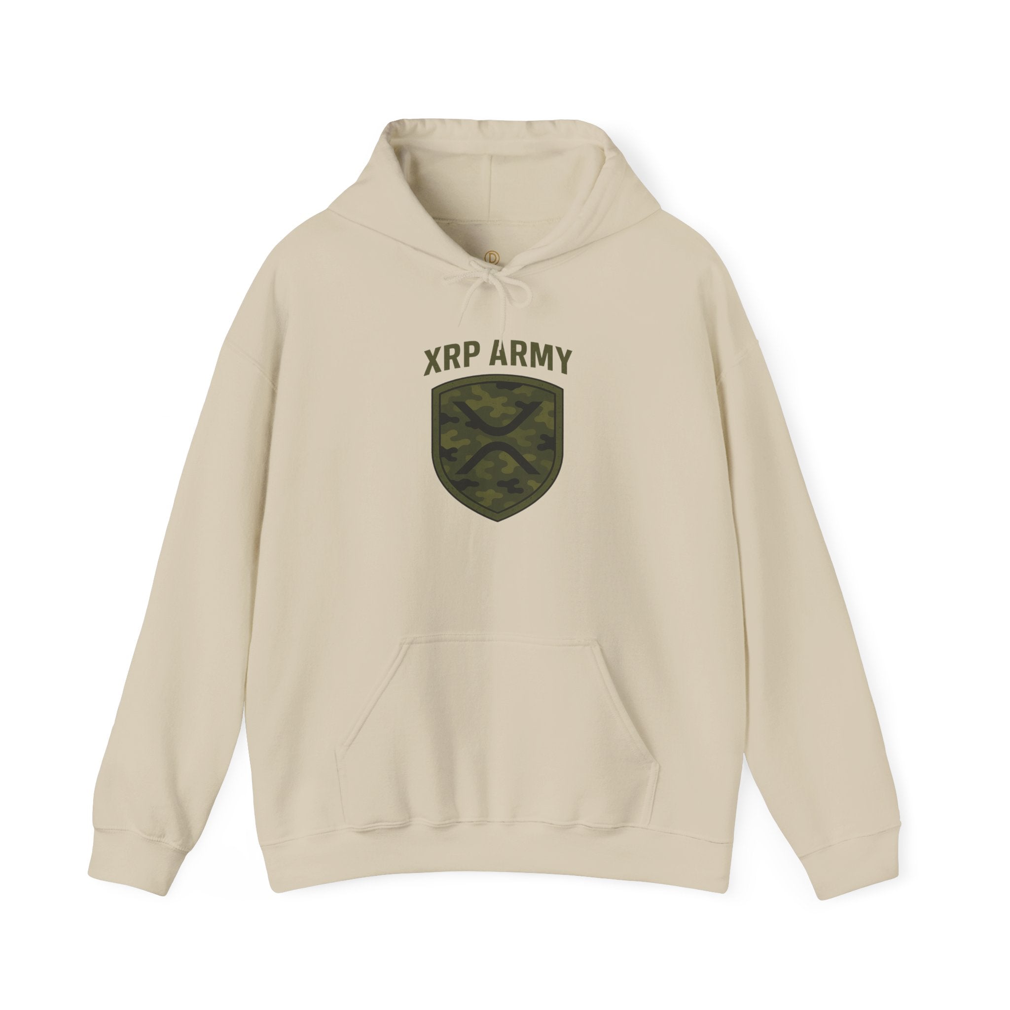 XRP Army Hoodie – Crypto Shield Camouflage Sweatshirt
