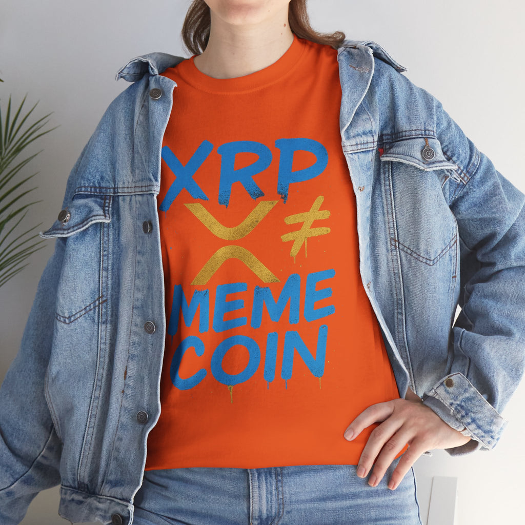 XRP ≠ Meme Coin T‑Shirt — Crypto Advocate Graphic Tee