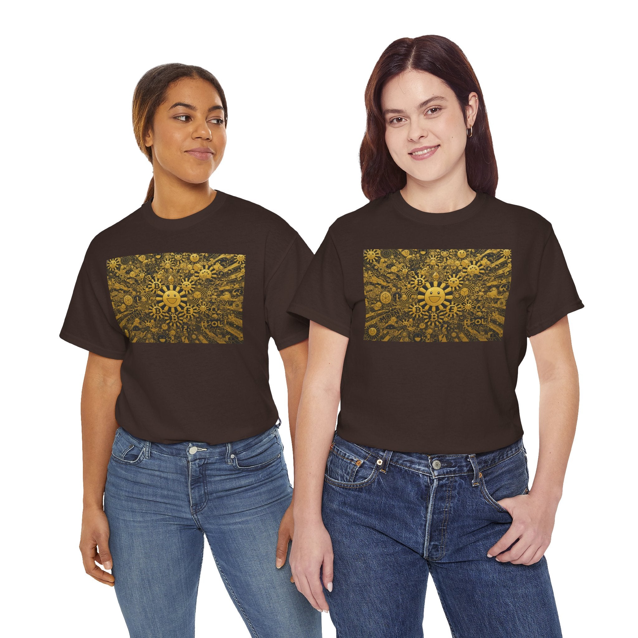 Sunflower Burst T‑Shirt — Golden Sunflower Pattern Tee