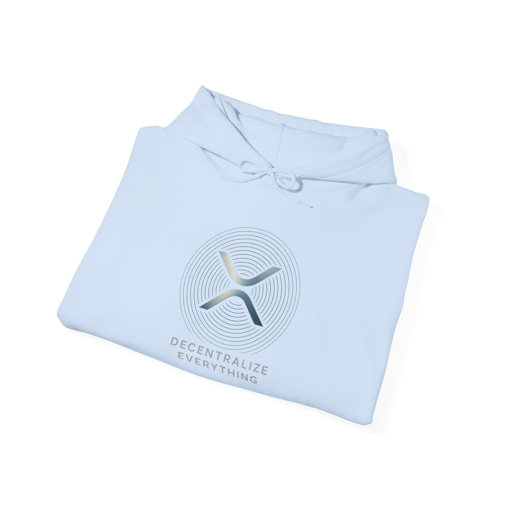XRP 'Decentralize Everything' Hoodie — Minimal Crypto Logo Pullover