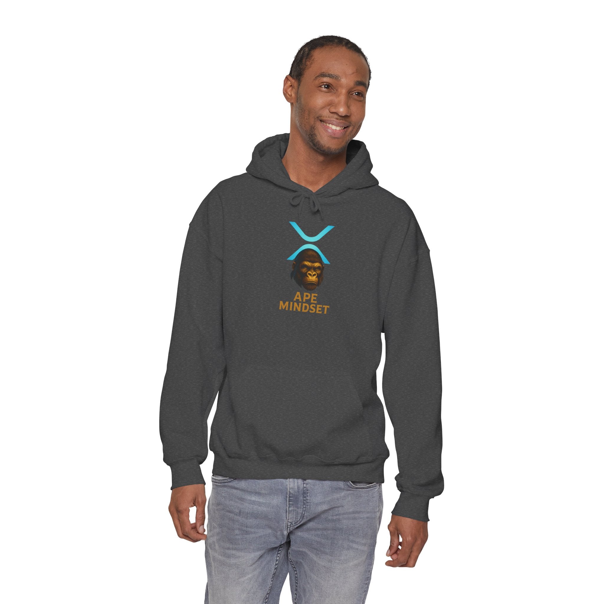 Ape Mindset Hoodie — Crypto XRP Logo Gorillaz Graphic Sweatshirt
