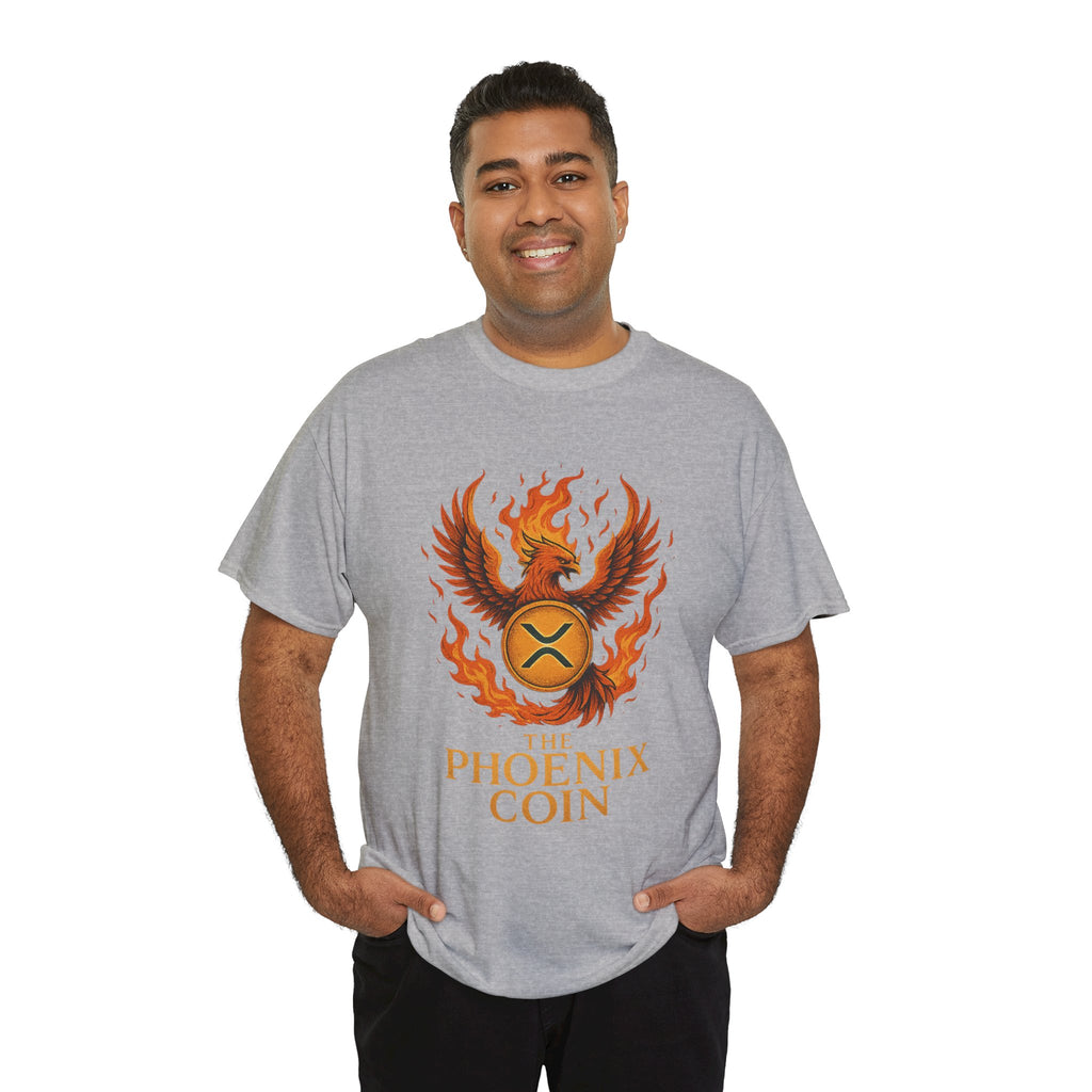 Phoenix Coin T‑Shirt — Fiery Phoenix Crypto Logo Tee
