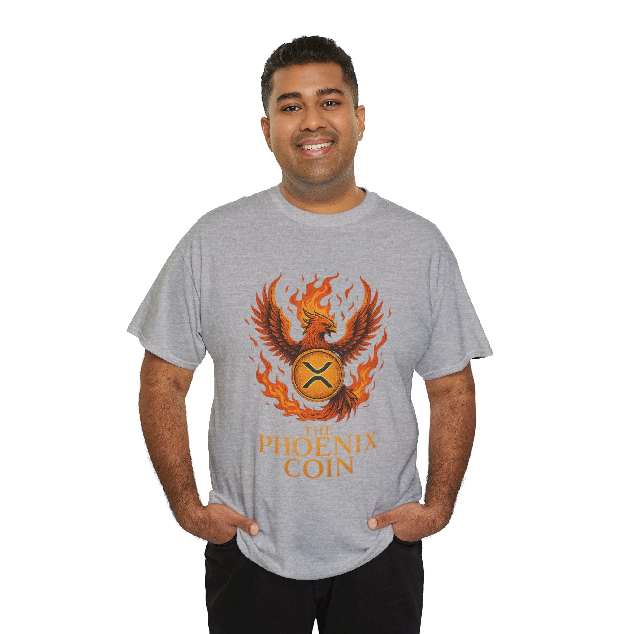 Phoenix Coin T‑Shirt — Fiery Phoenix Crypto Logo Tee