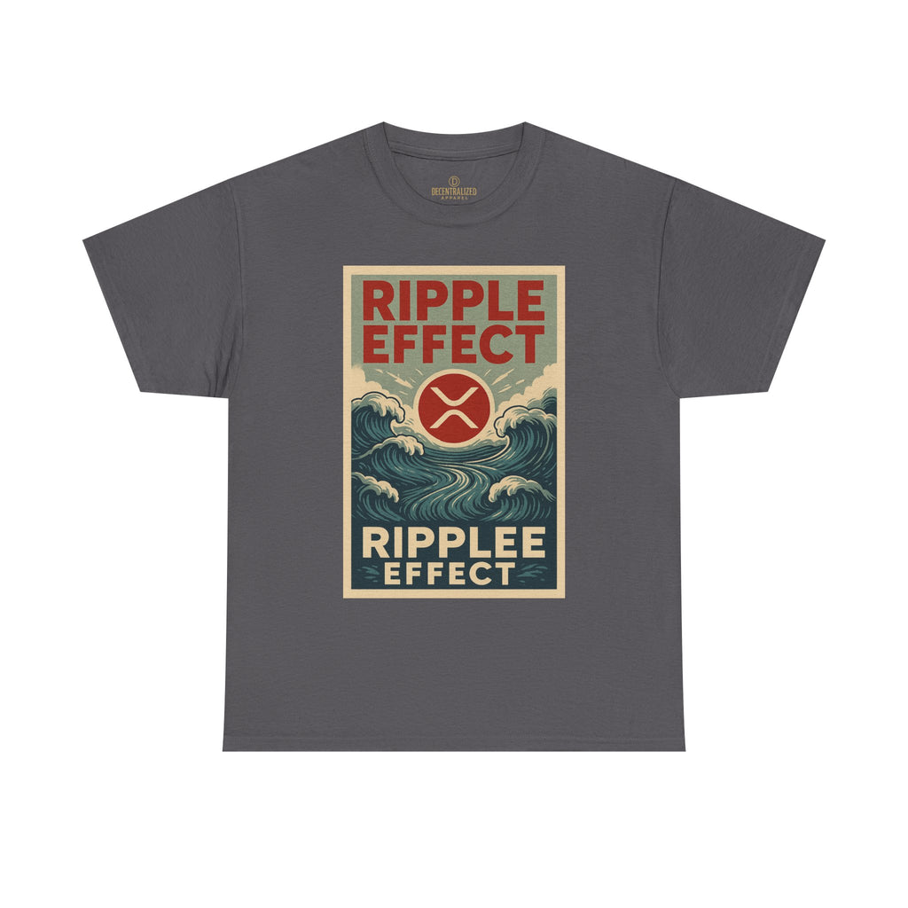 Ripple Effect Tee — Vintage Wave XRP Crypto Graphic T-Shirt