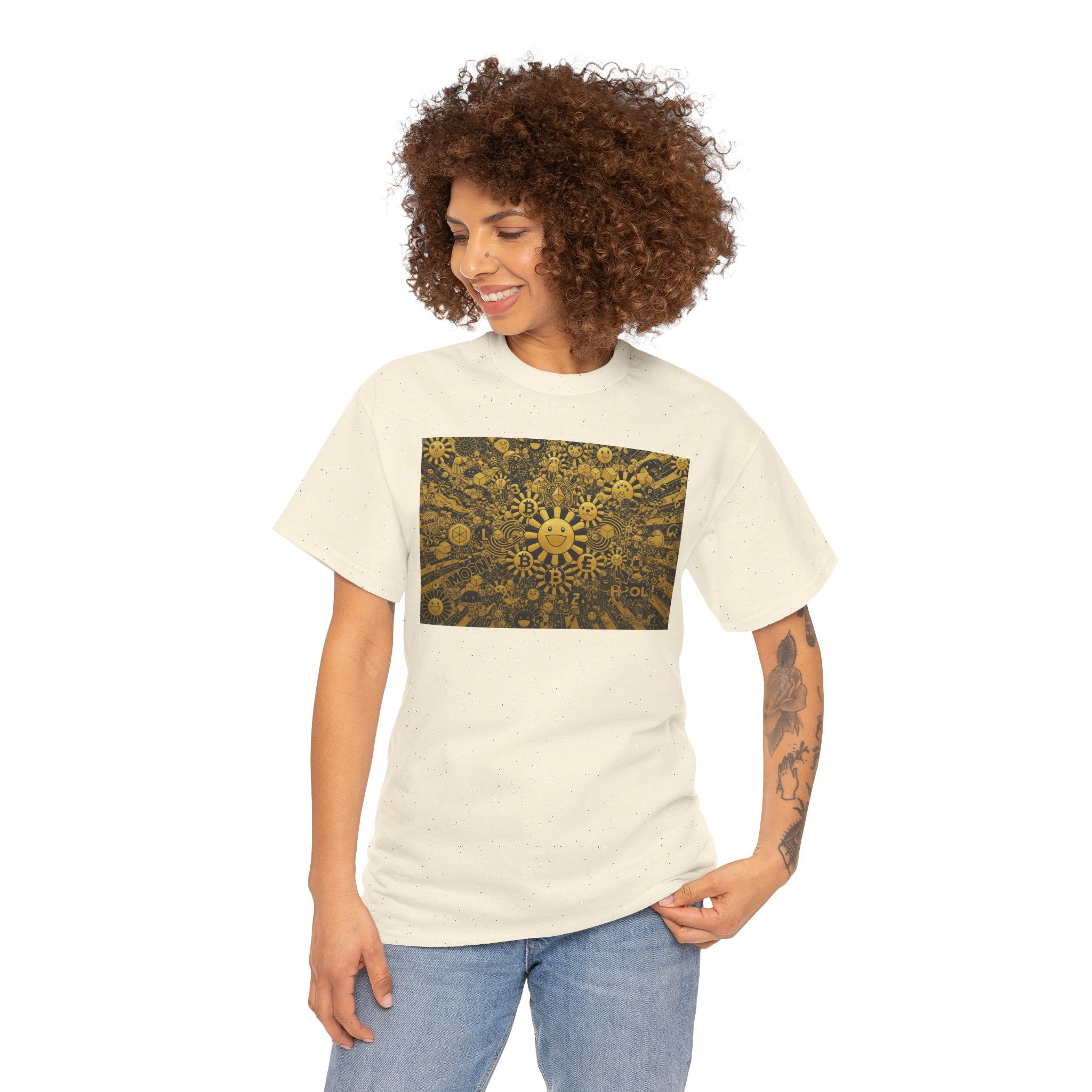 Sunflower Burst T‑Shirt — Golden Sunflower Pattern Tee