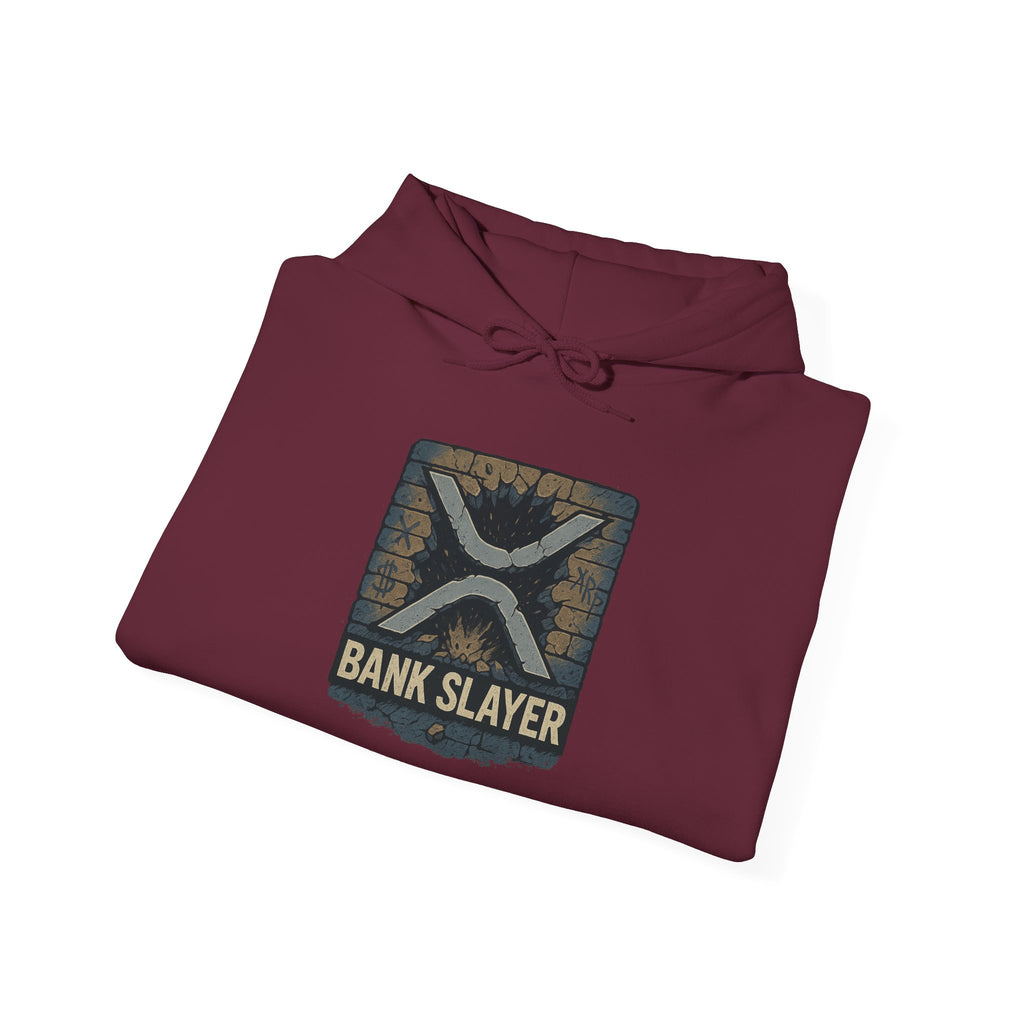 Bank Slayer Hoodie - Vintage Tactical Crest Graphic Sweatshirt