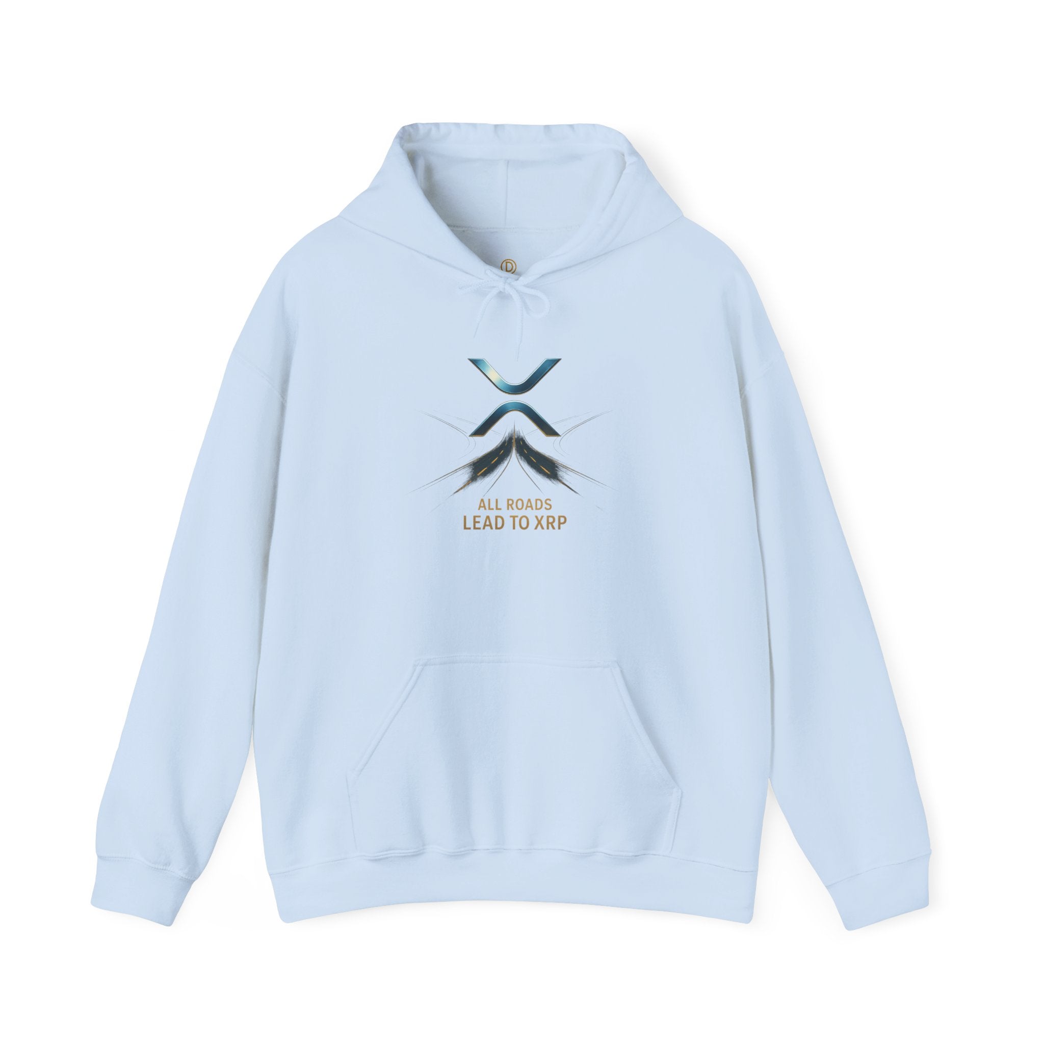 XRP Logo Hoodie — "All Roads Lead to XRP" Minimal Crypto Hoodie