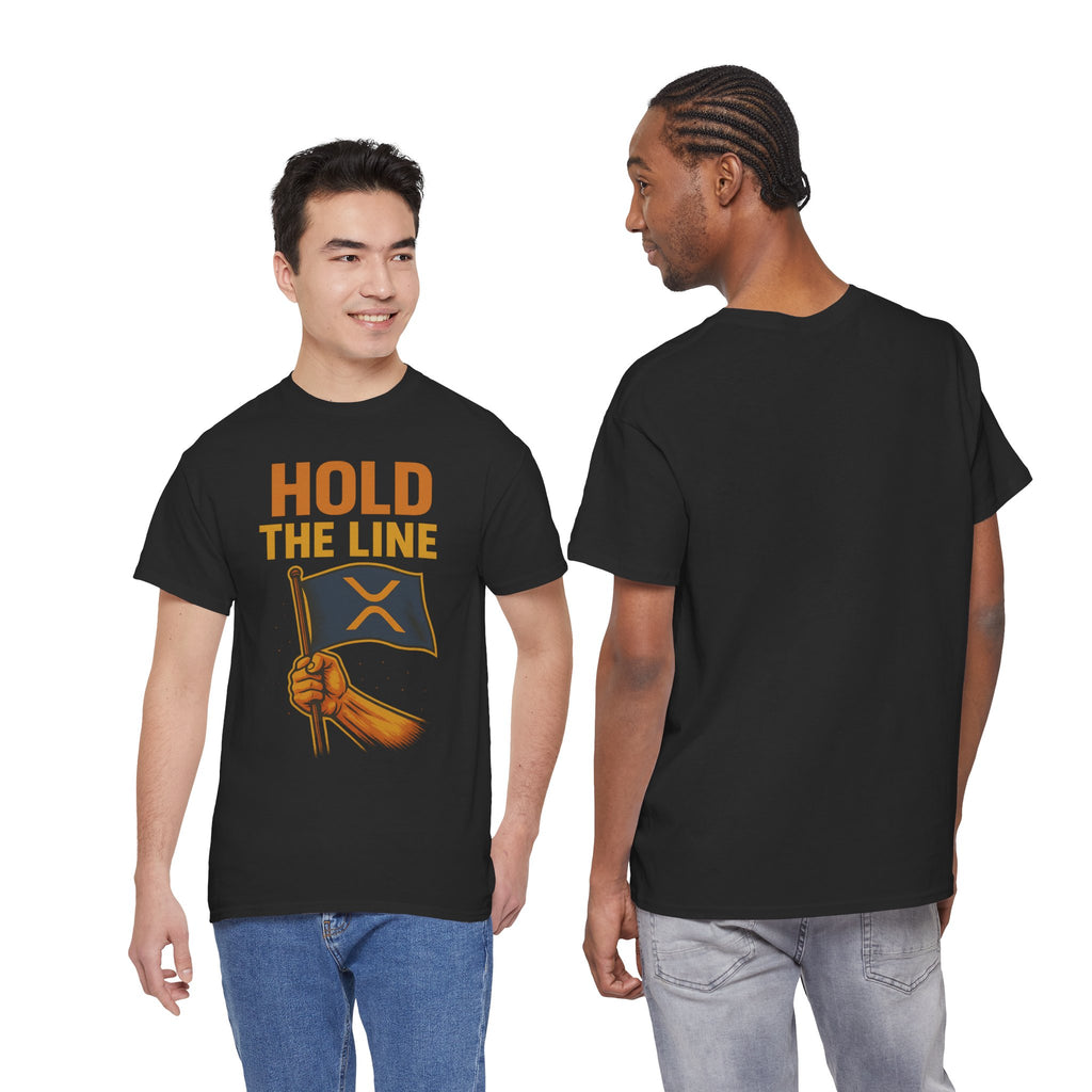 Hold The Line Tee — Bold Flag Graphic Cryptocurrency XRP Shirt