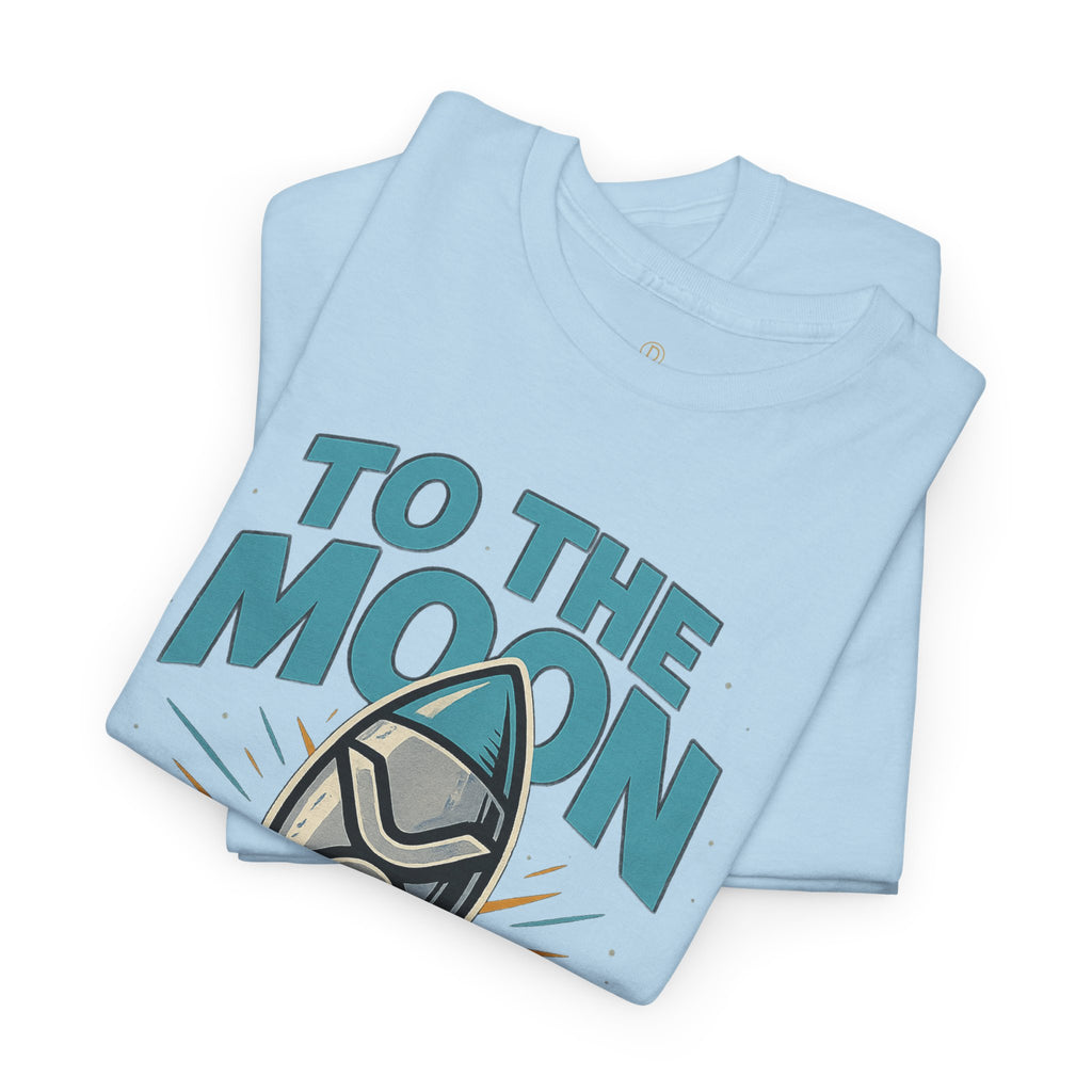 To The Moon Rocket T-Shirt — Space Graphic Tee for Crypto & Space Enthusiasts