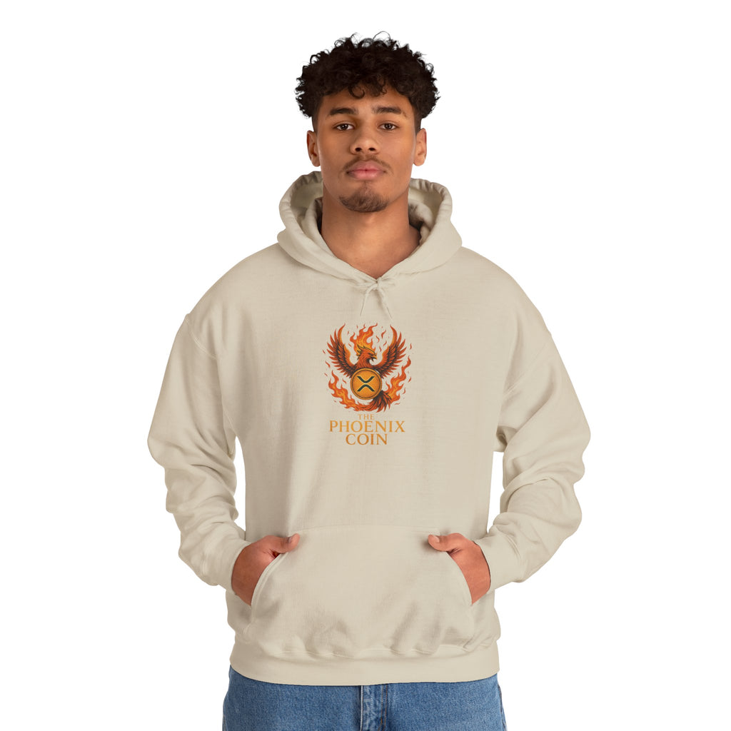Phoenix Coin Hoodie — Fiery Phoenix Crest Sweatshirt
