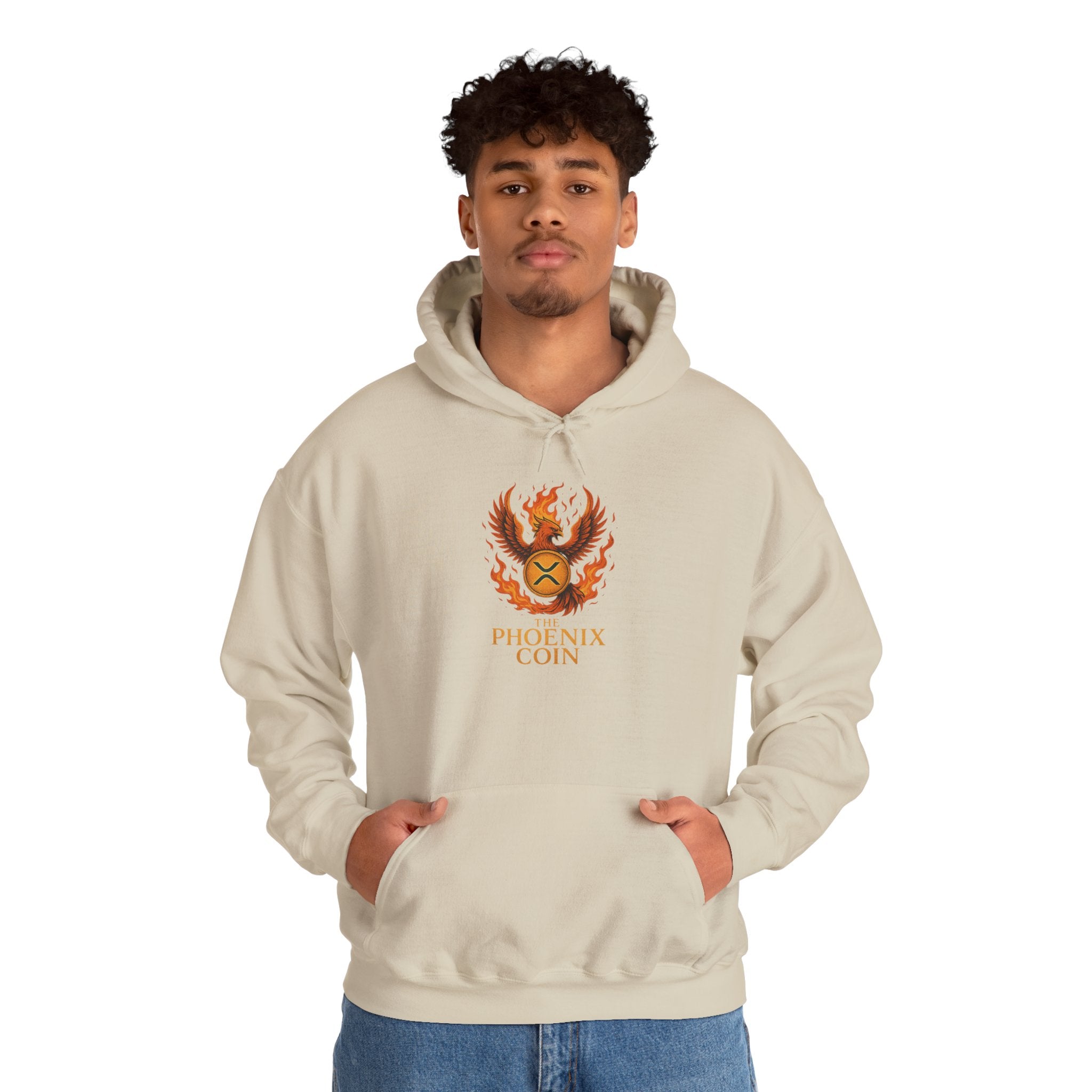 Phoenix Coin Hoodie — Fiery Phoenix Crest Sweatshirt