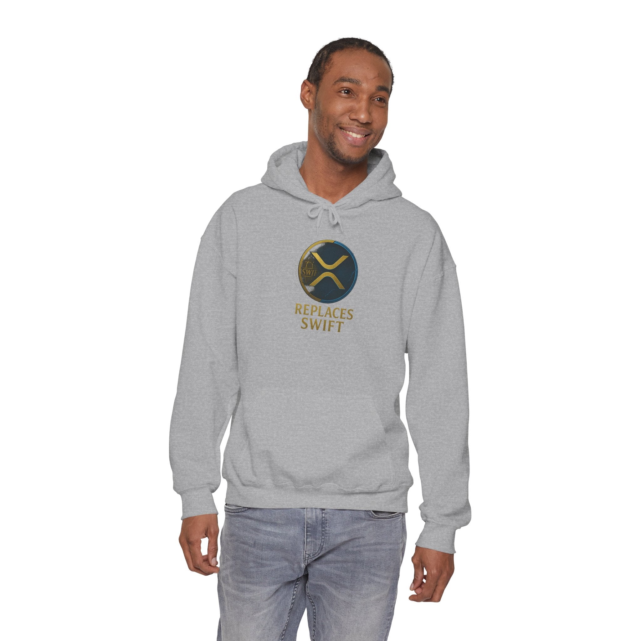 Crypto Logo Hoodie — "Replaces Swift" Ripples Design