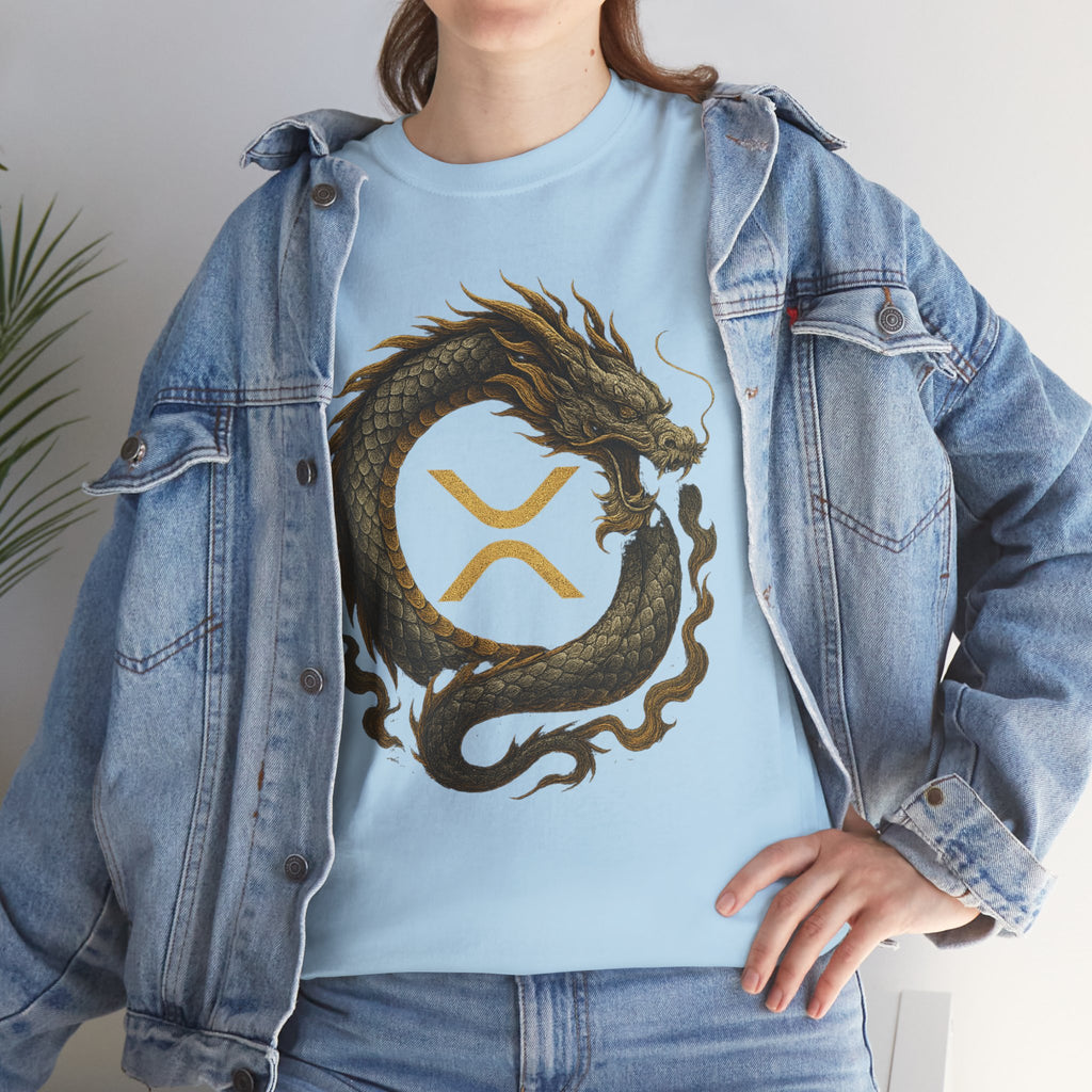Dragon XRP Logo T-Shirt — Crypto XRP Circle Dragon Graphic Tee