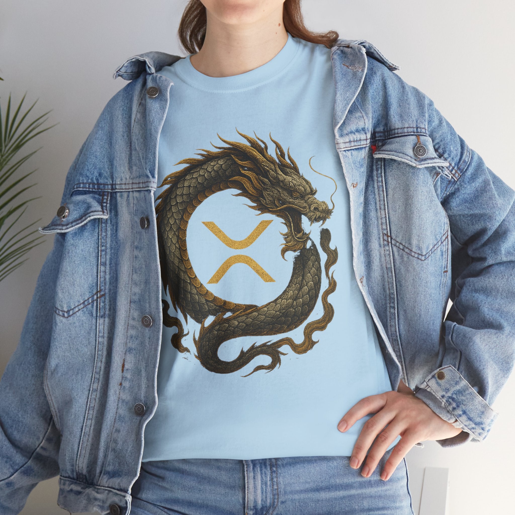 Dragon XRP Logo T-Shirt — Crypto XRP Circle Dragon Graphic Tee