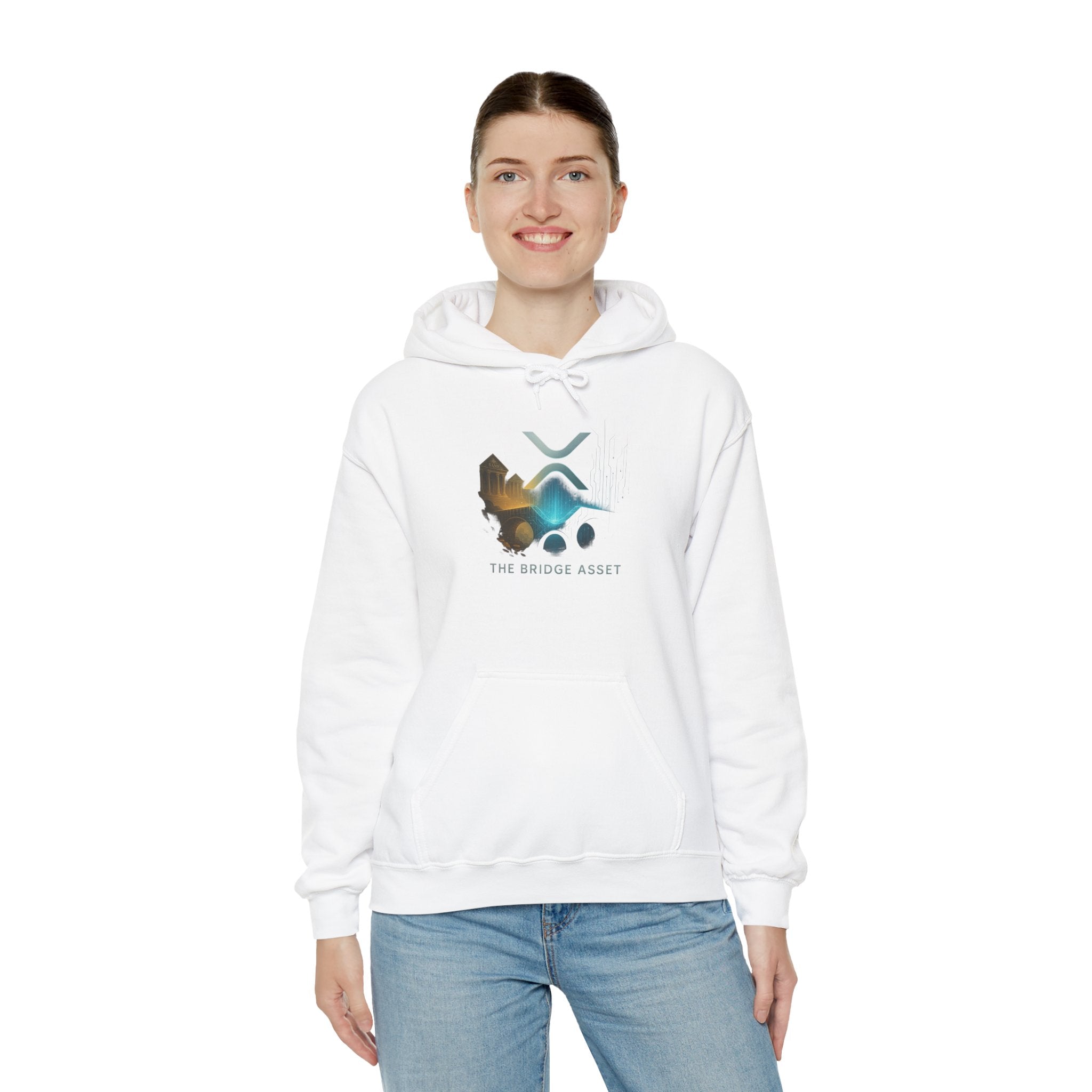 Bridge Asset Logo Hoodie — Minimal Crypto XRP Design