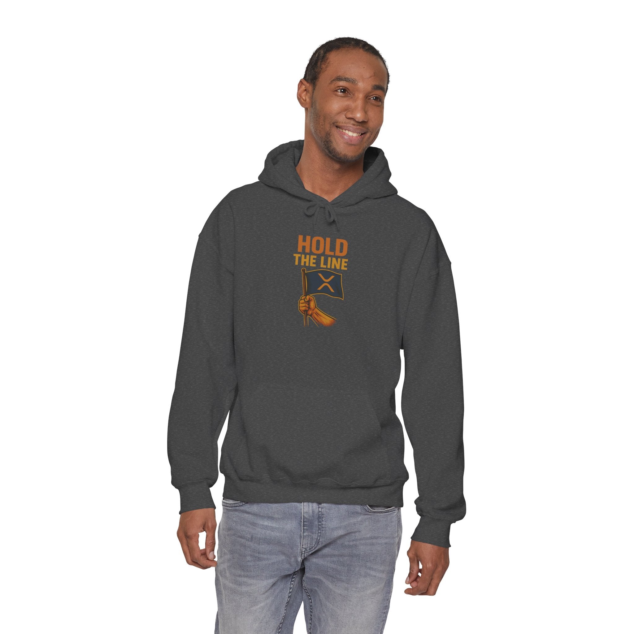 Hold The Line Hoodie — Flag & Fist Graphic Pullover