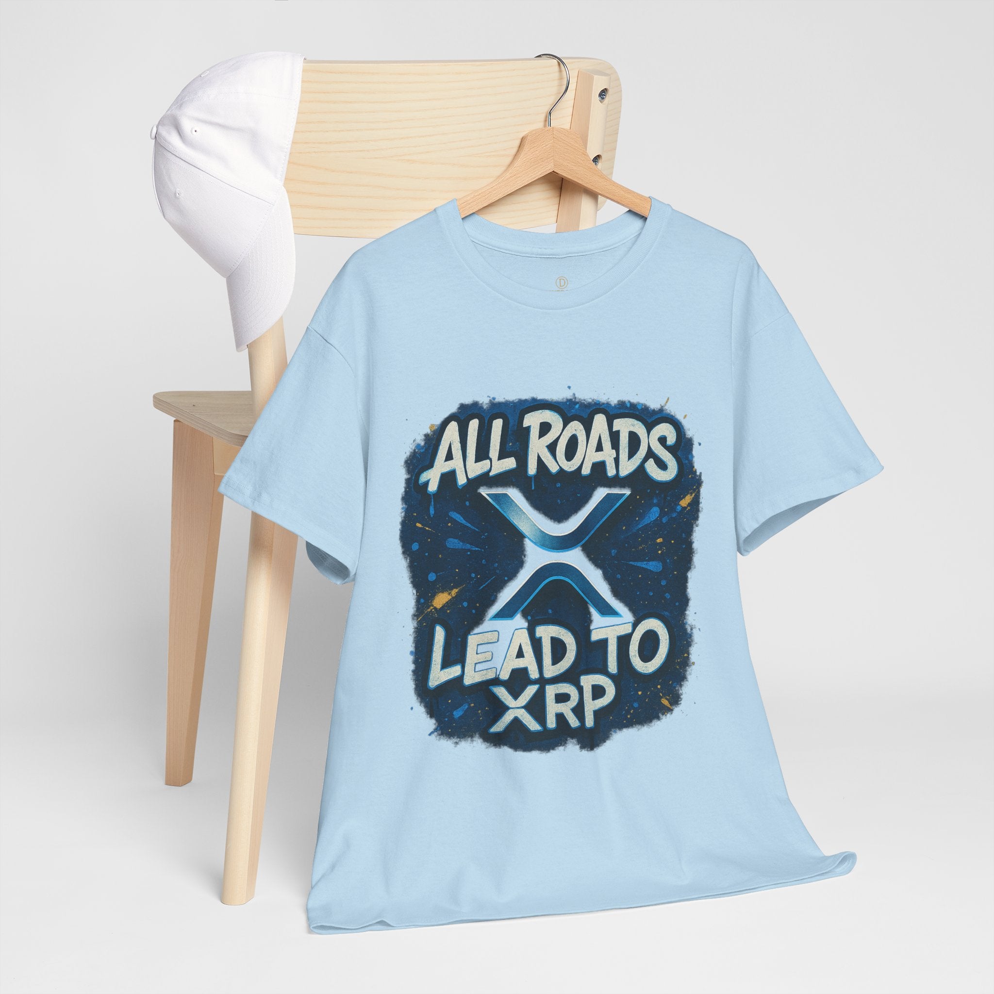 XRP Crypto T-Shirt — "All Roads Lead to XRP" Graphic Tee