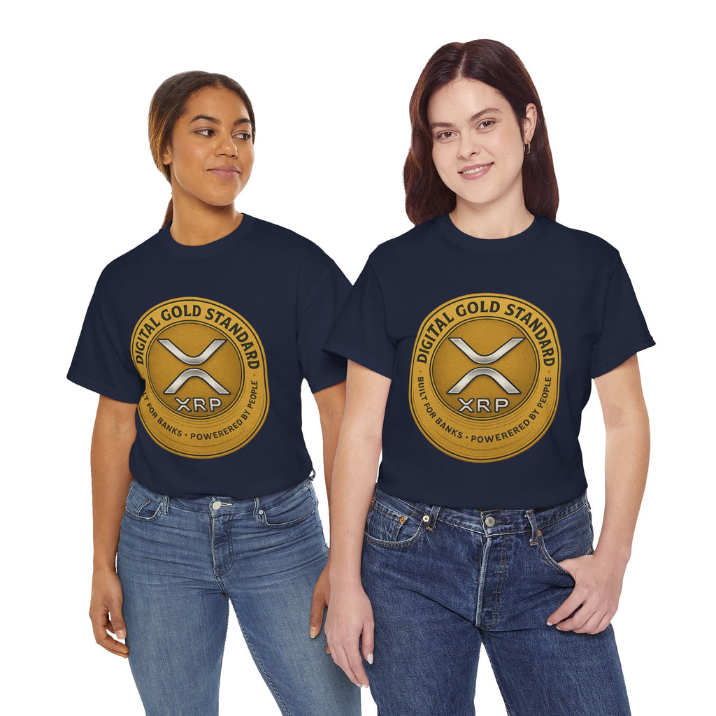 XRP Digital Gold Tee – Cryptocurrency Logo Shirt