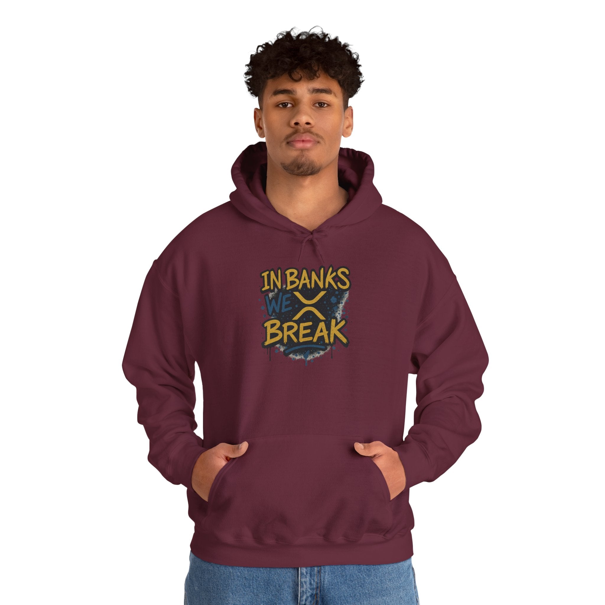 In Banks We Break Hoodie — Streetwear Graffiti Hoodie for Urban Style