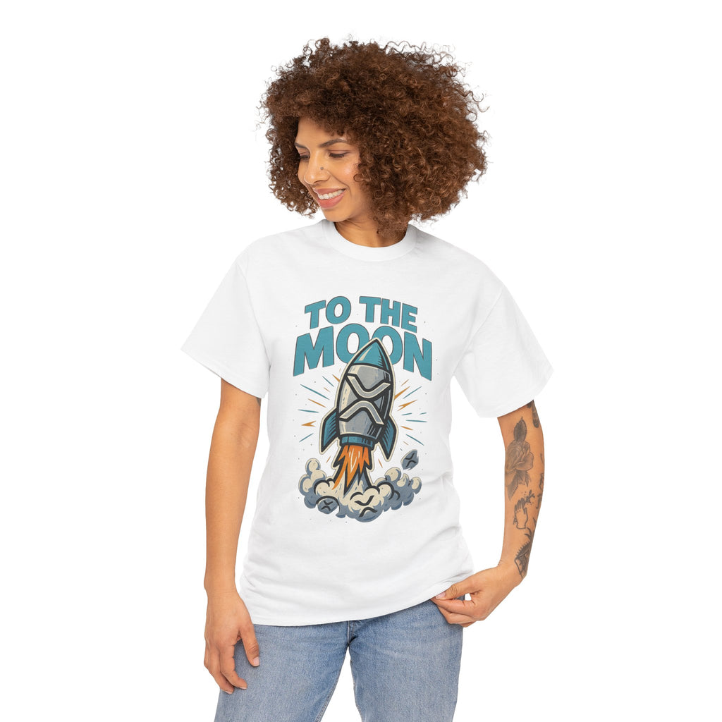 To The Moon Rocket T-Shirt — Space Graphic Tee for Crypto & Space Enthusiasts