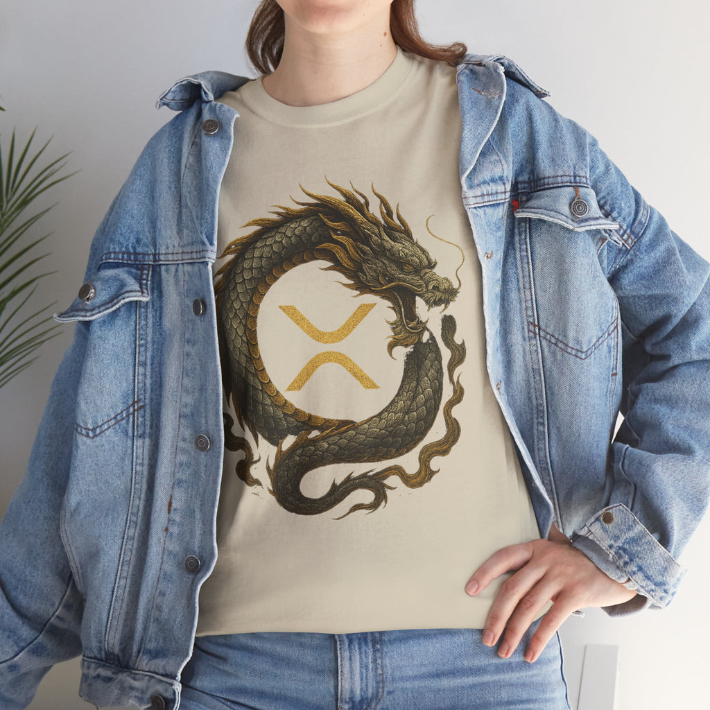 Dragon XRP Logo T-Shirt — Crypto XRP Circle Dragon Graphic Tee