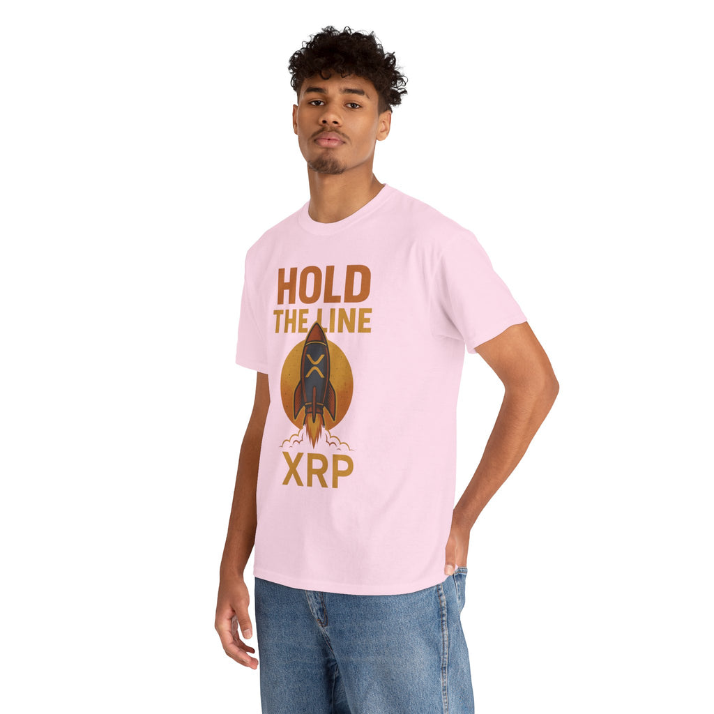 XRP Hold The Line Rocket Tee — Crypto Investor T‑Shirt