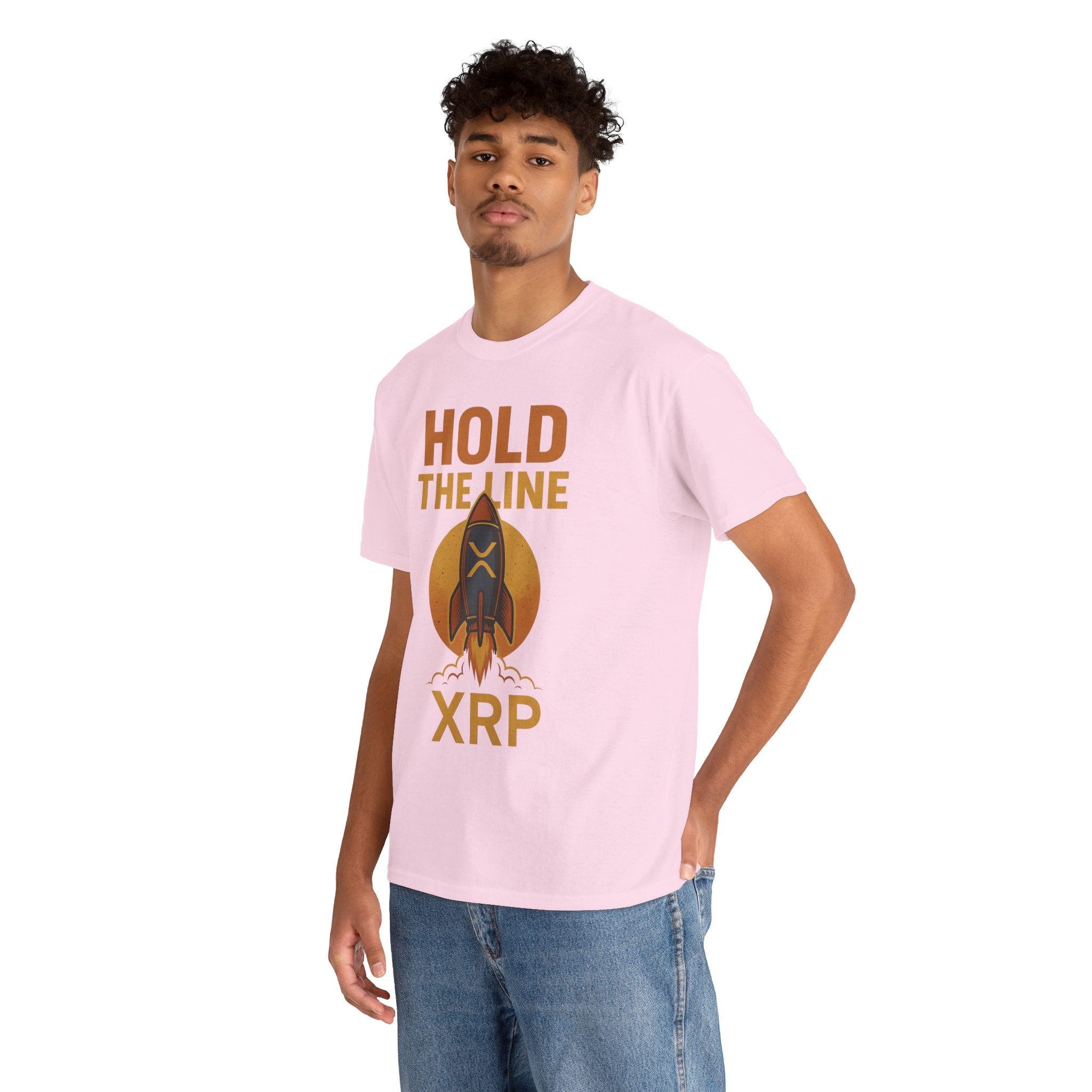 XRP Hold The Line Rocket Tee — Crypto Investor T‑Shirt