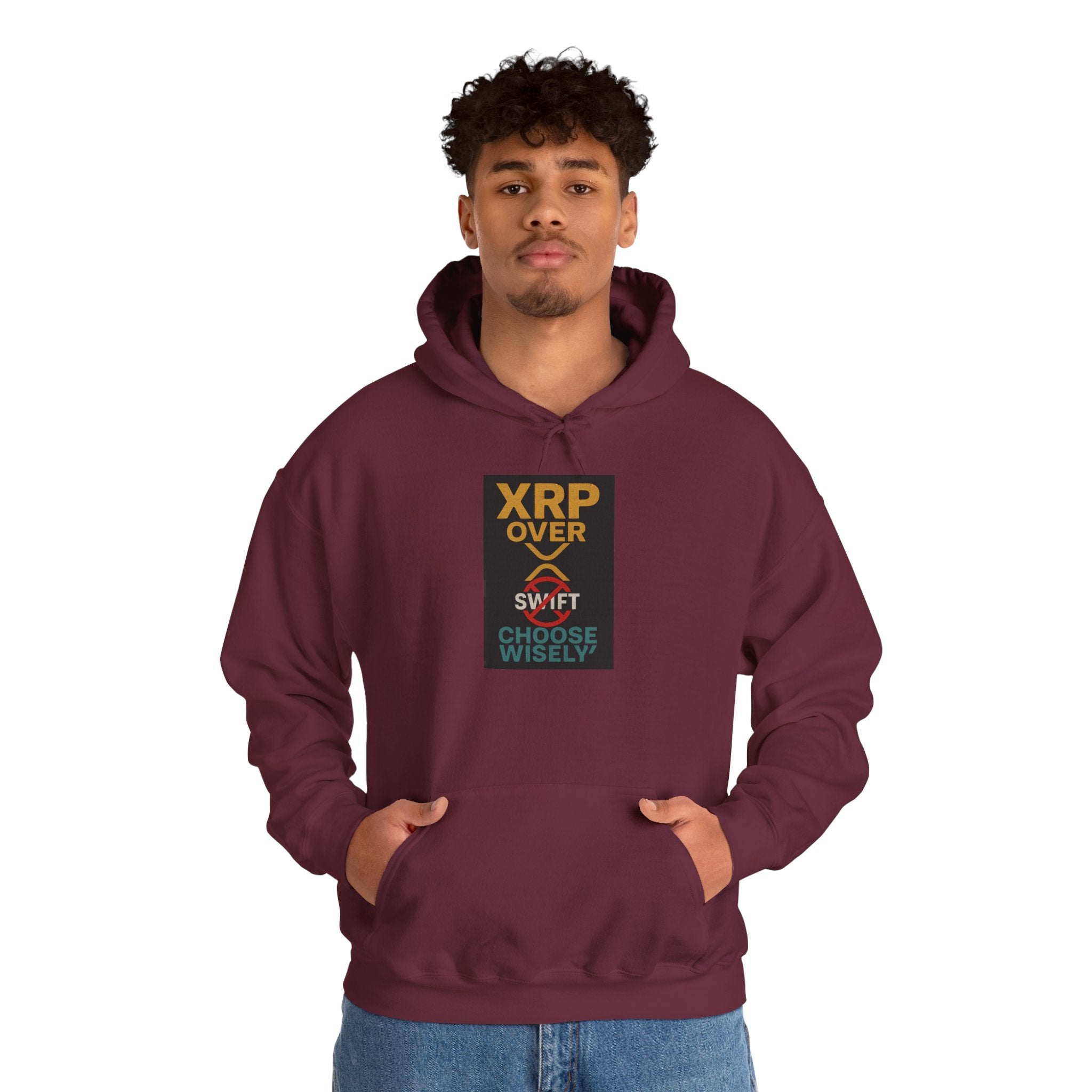 XRP Over Swift Hoodie - "Choose Wisely" Crypto Advocacy Sweatshirt