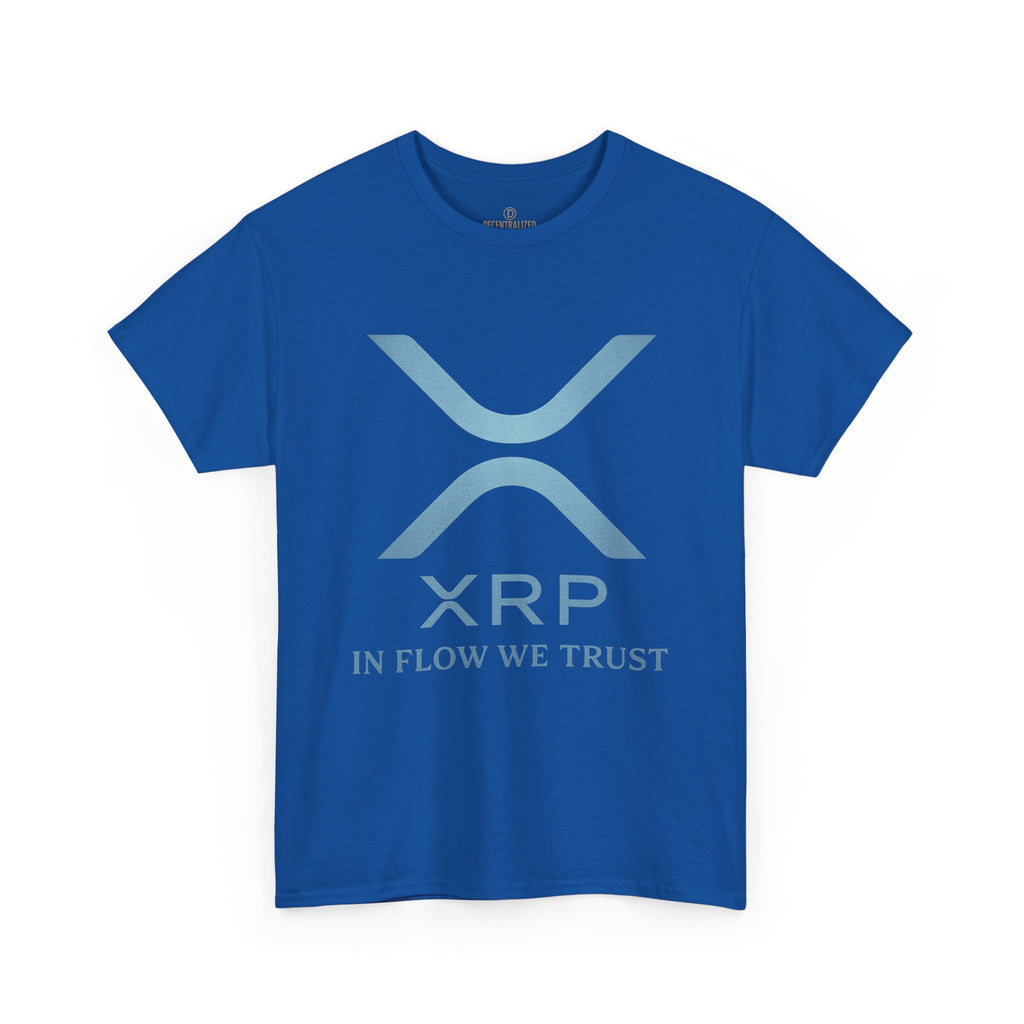 XRP Crypto Tee — "In Flow We Trust" Ripple Logo T-Shirt