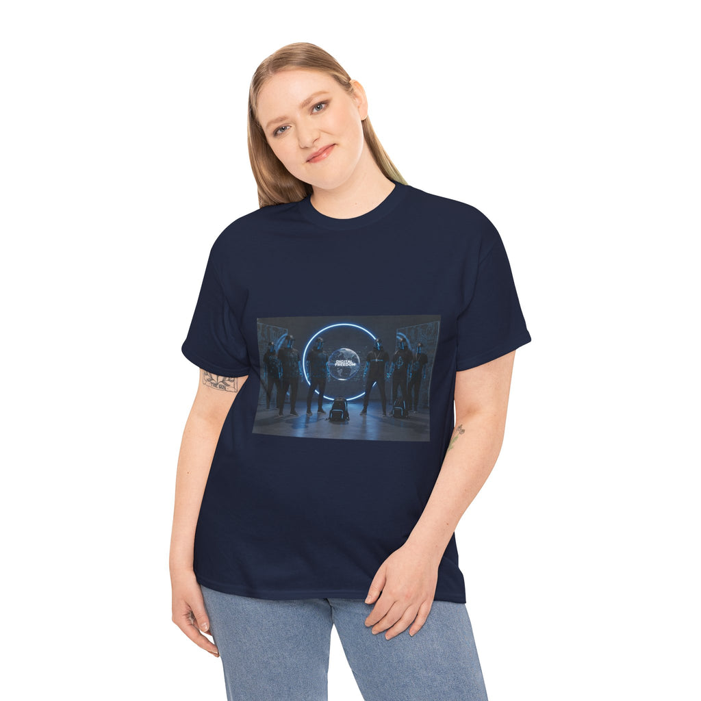Sci‑Fi Portal Graphic Tee — Futuristic Neon Crew T-Shirt