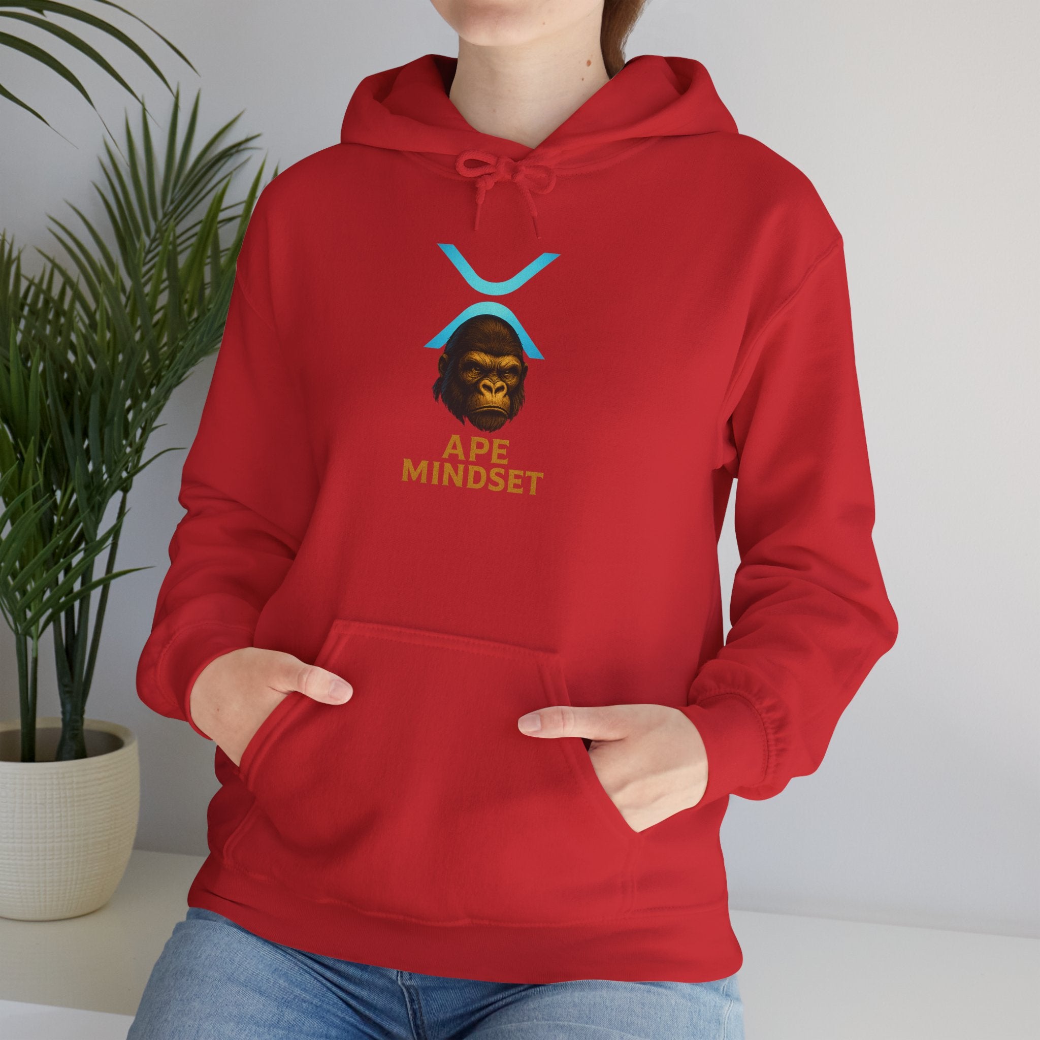 Ape Mindset Hoodie — Crypto XRP Logo Gorillaz Graphic Sweatshirt