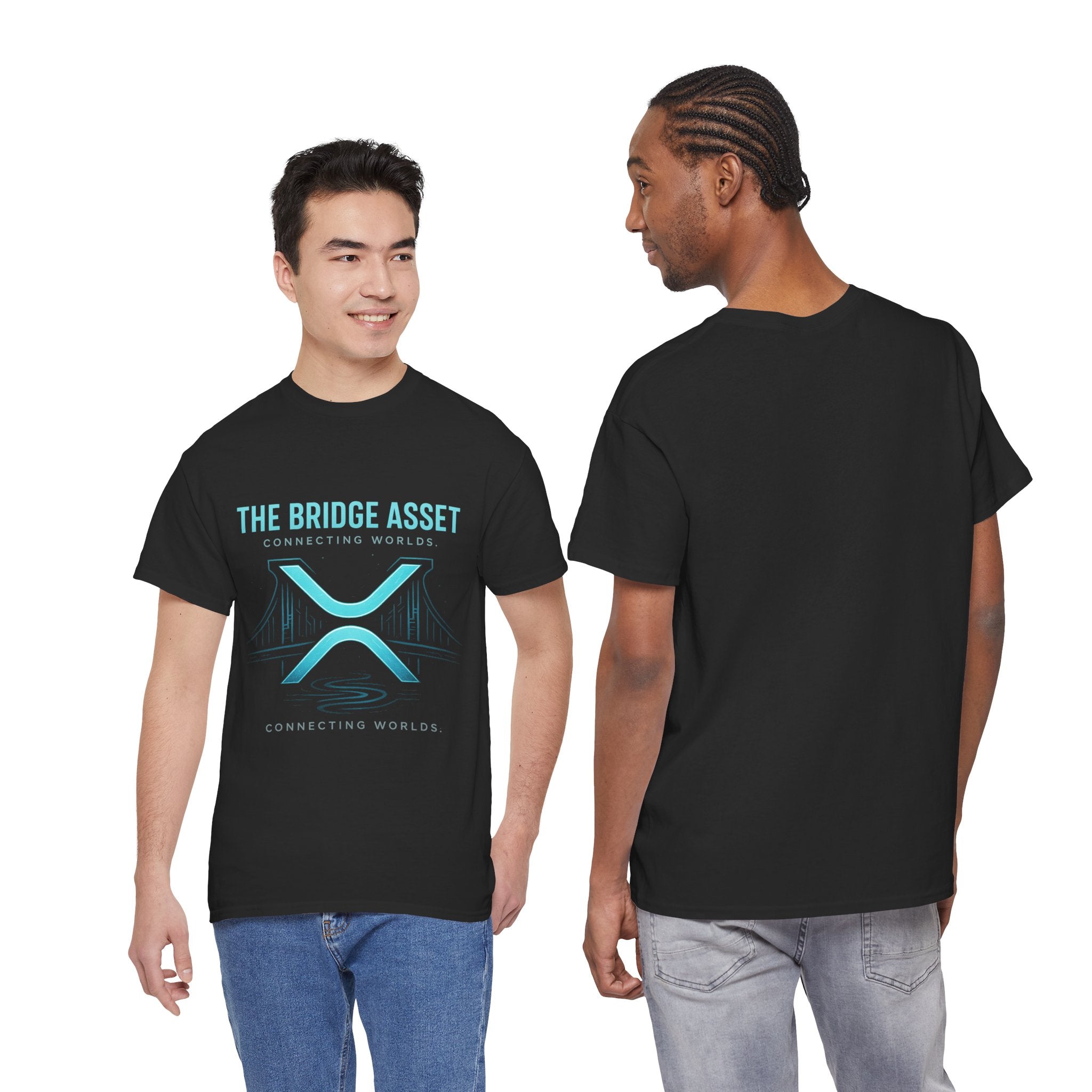 The Bridge Asset Tee – 'Connecting Worlds' Crypto Ripple X Logo T-Shirt