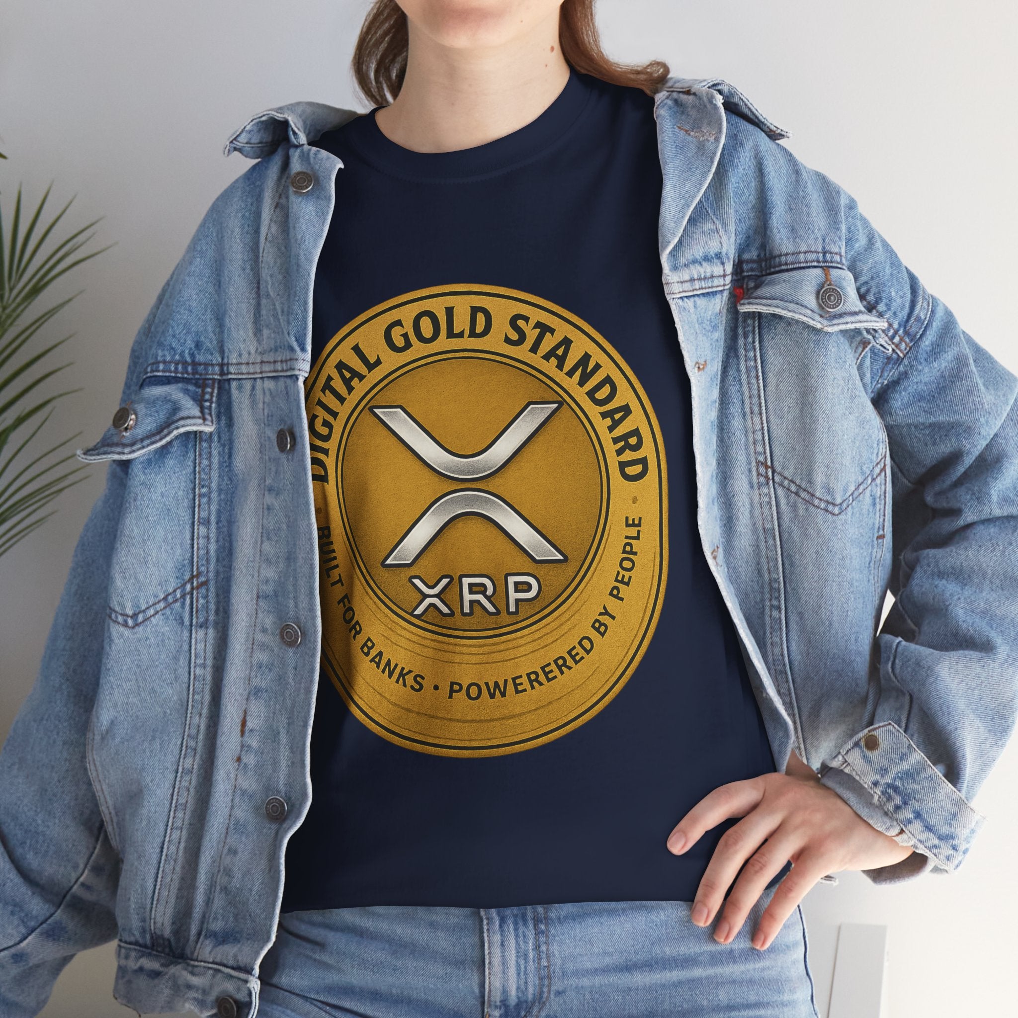 XRP Digital Gold Tee – Cryptocurrency Logo Shirt