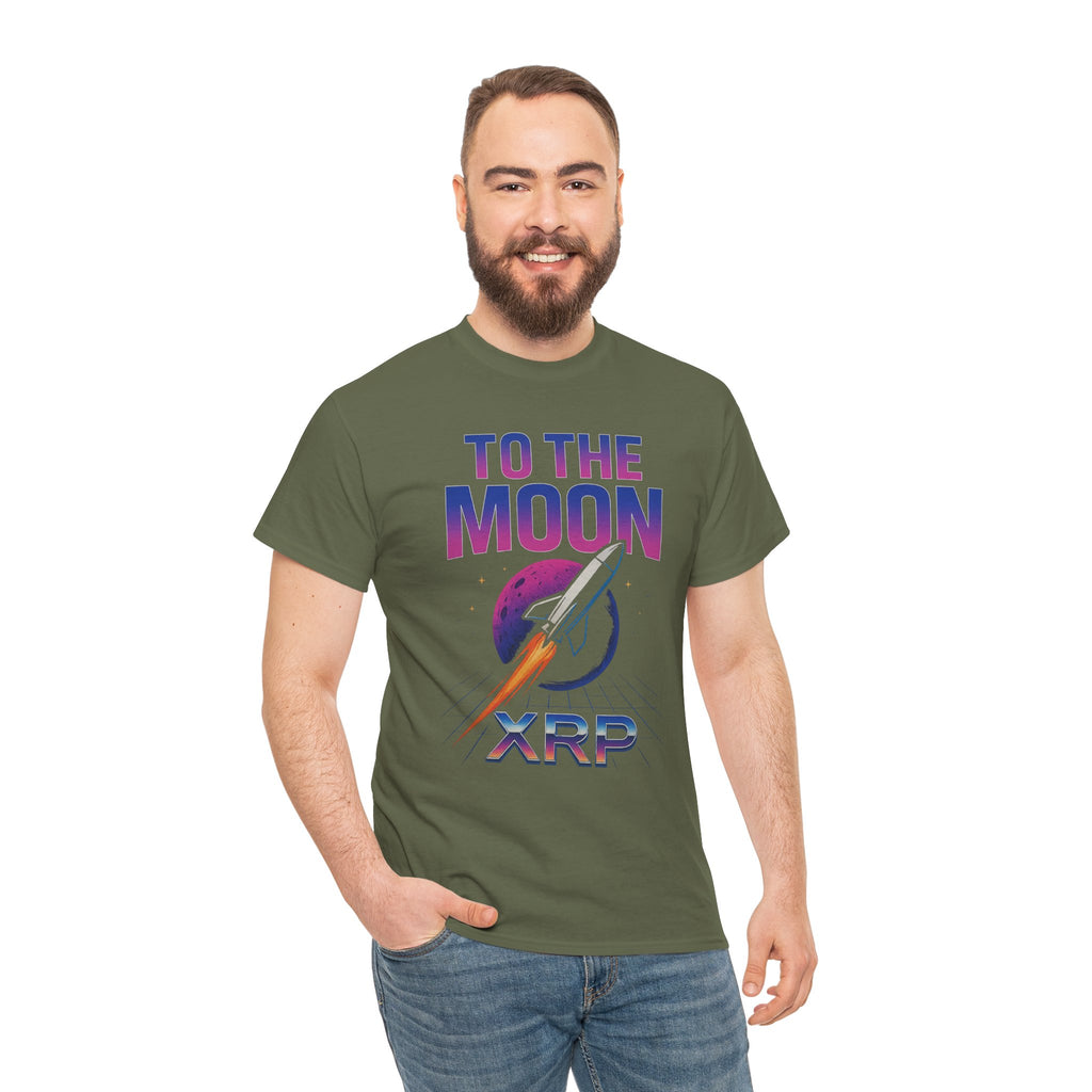 XRP 'To The Moon' T-Shirt — Crypto Investor Rocket Tee