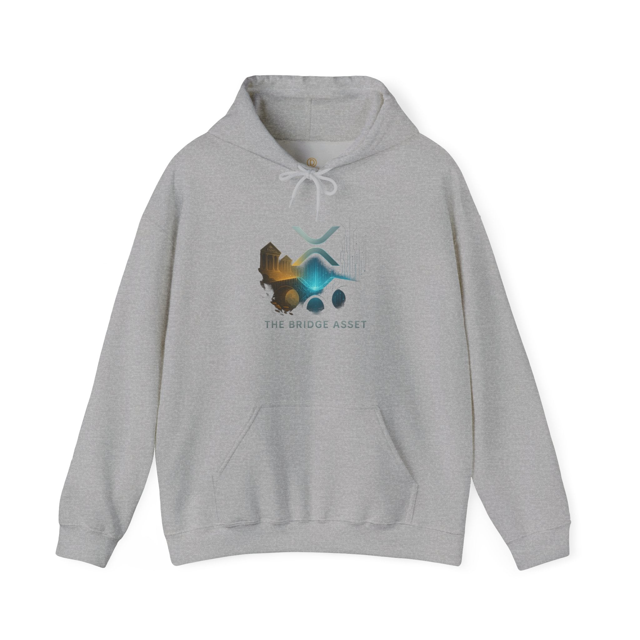 Bridge Asset Logo Hoodie — Minimal Crypto XRP Design