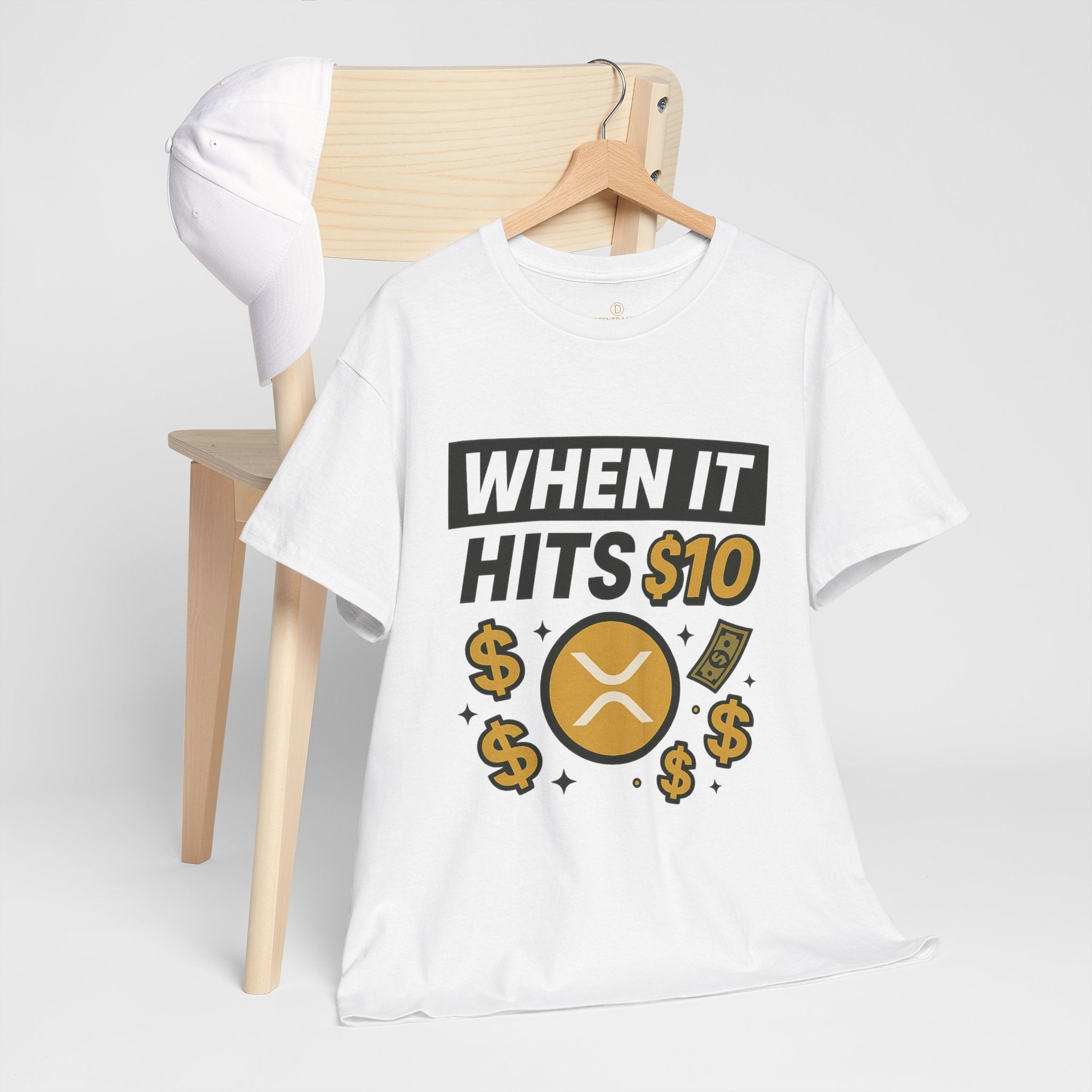 Crypto Tee - "When It Hits 10" Ripple XRP Meme Shirt