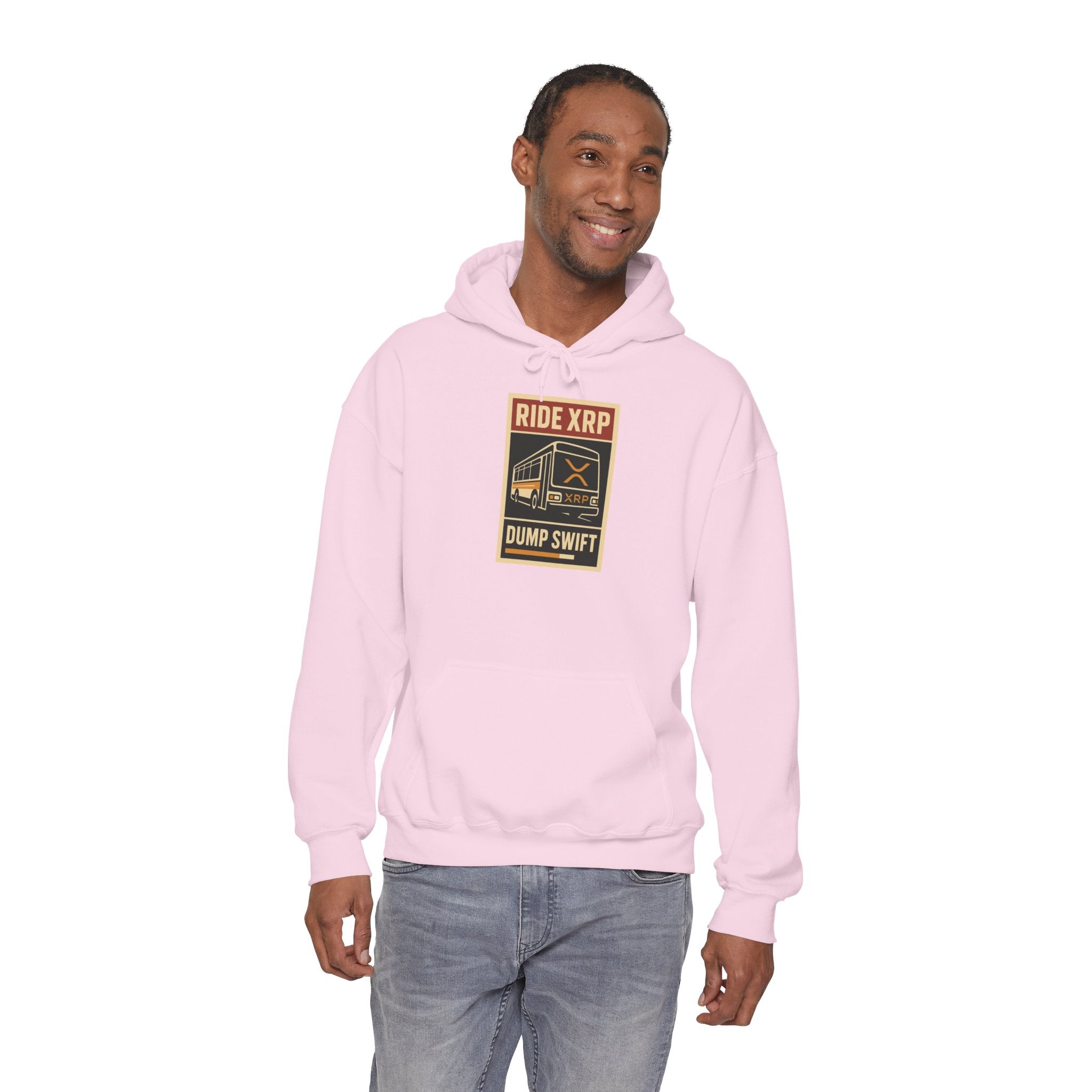 XRP Crypto Hoodie — "Ride XRP, Dump Swift" Retro Badge