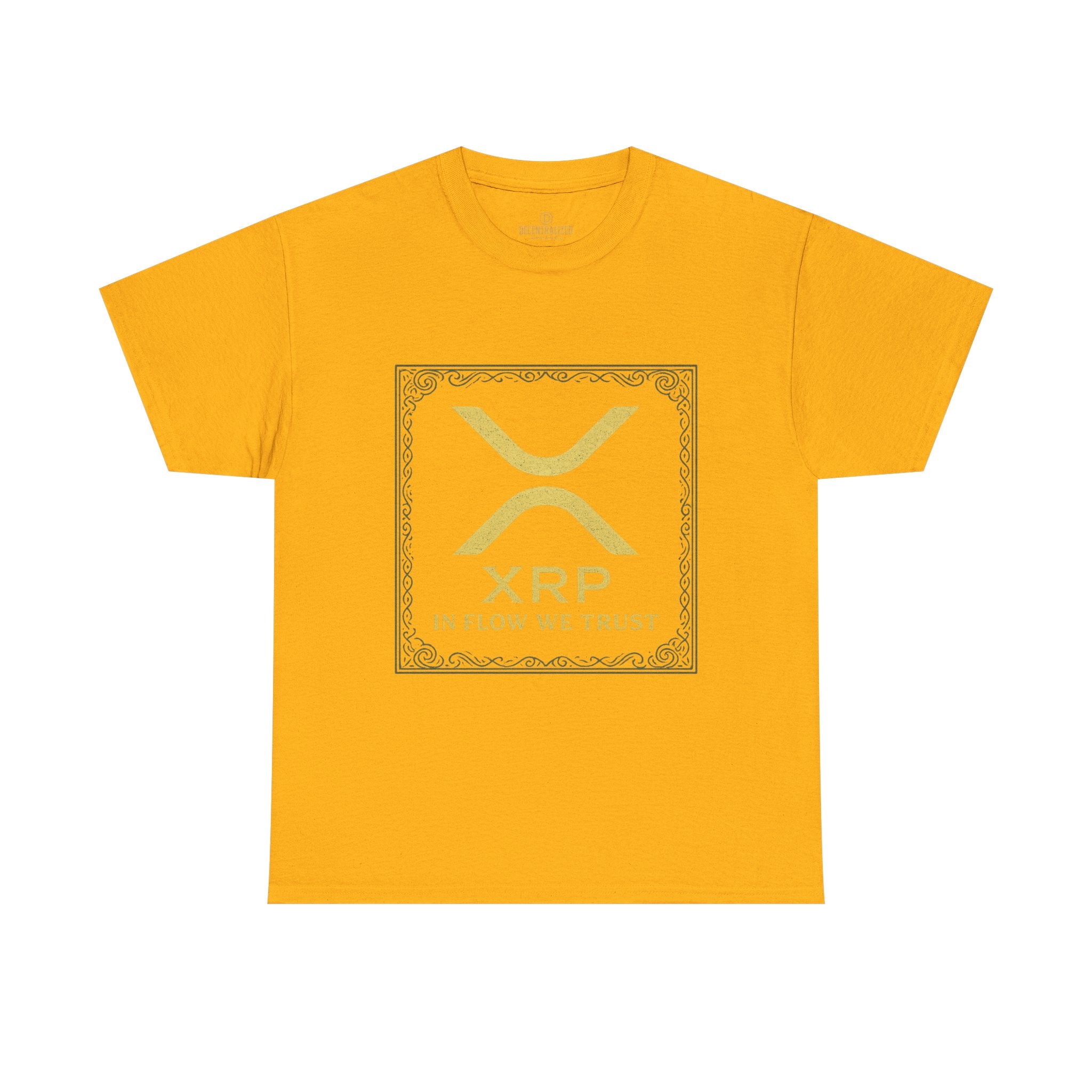 XRP Logo T-Shirt — "In Flow We Trust" Crypto Tee for Ripple Fans