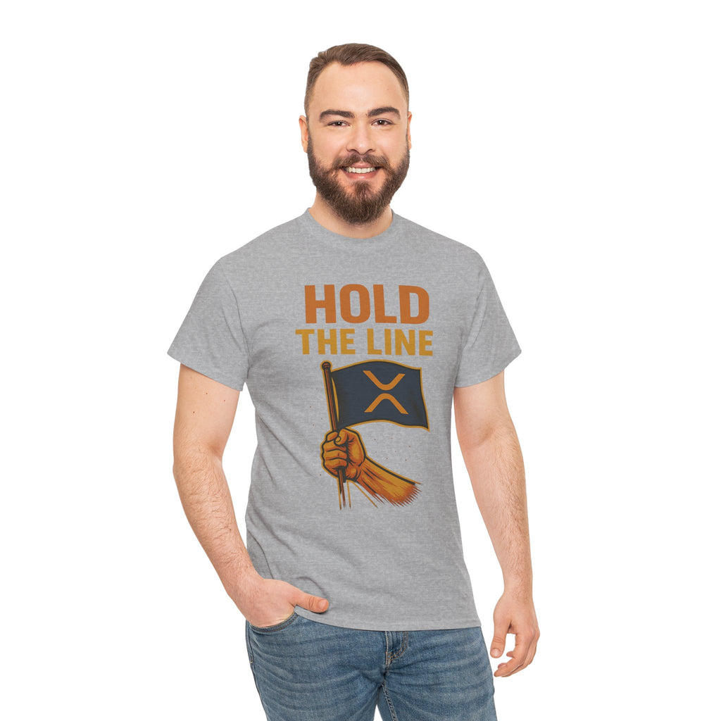 Hold The Line Tee — Bold Flag Graphic Cryptocurrency XRP Shirt