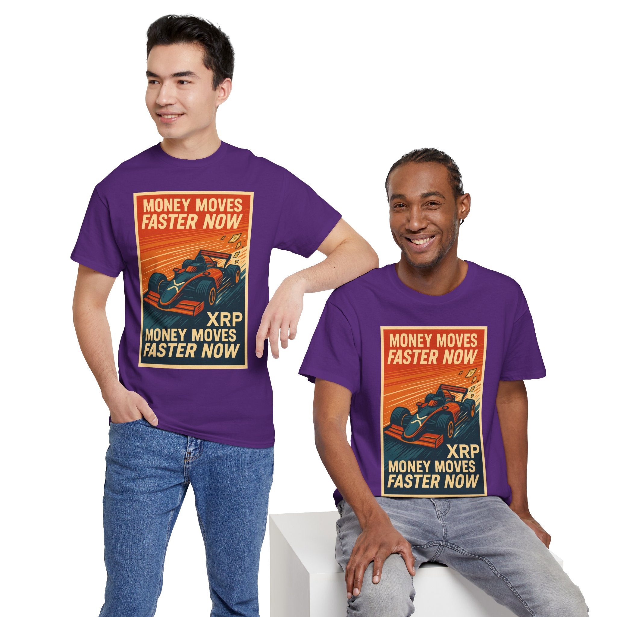 XRP 'Money Moves Faster Now' Racing Tee — Crypto Enthusiast T-Shirt