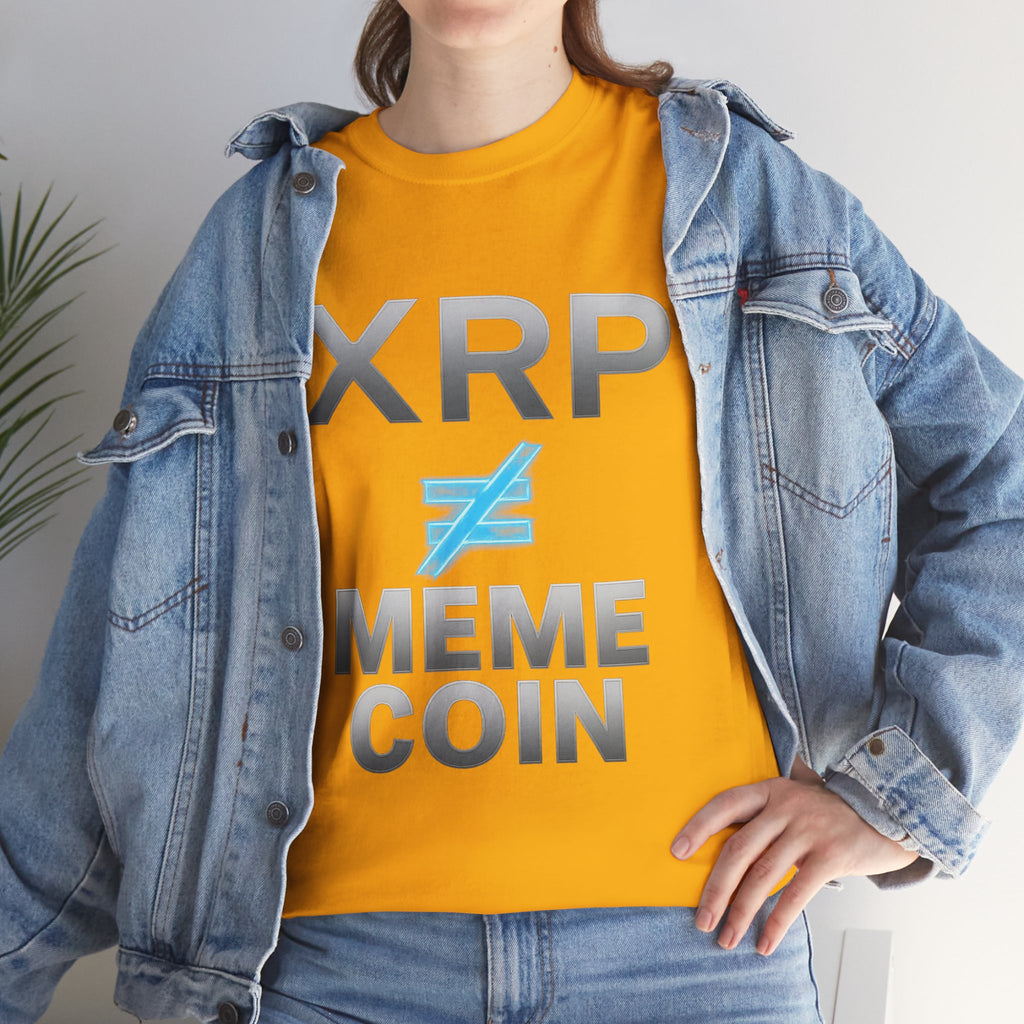 XRP ≠ Meme Coin T-Shirt — Crypto Investor Statement Tee