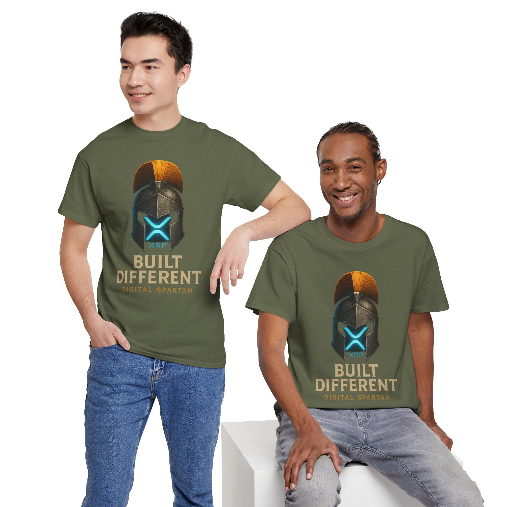 Built Different Spartan Tee — Digital Spartan XRP Crypto T-Shirt