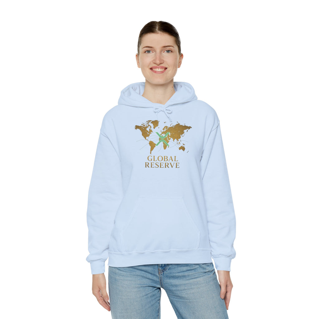 Global Reserve Hoodie — World Map Logo Pullover
