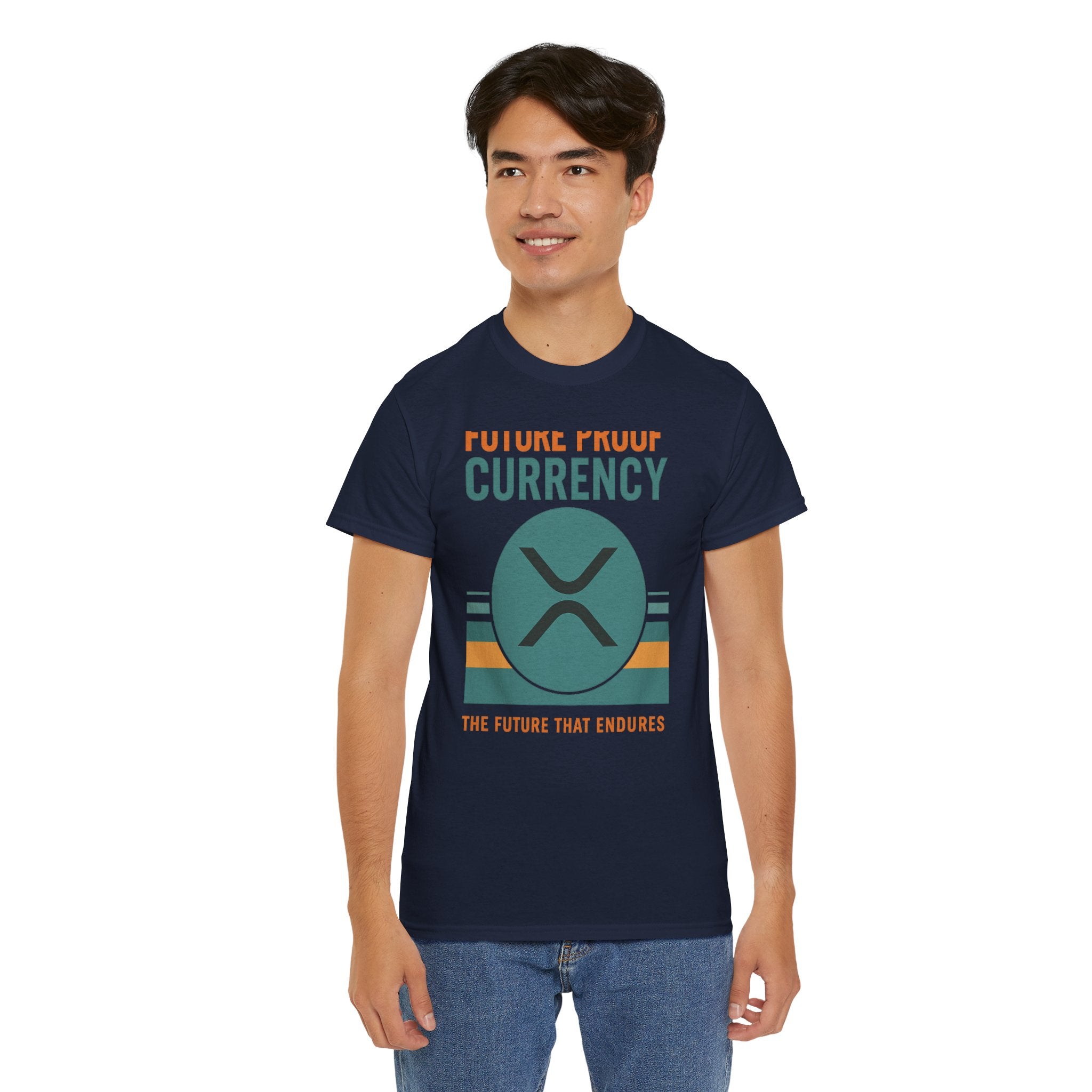 RIPPLE XRP 'Future Proof Currency' Graphic Tee — Crypto Retro Logo Shirt