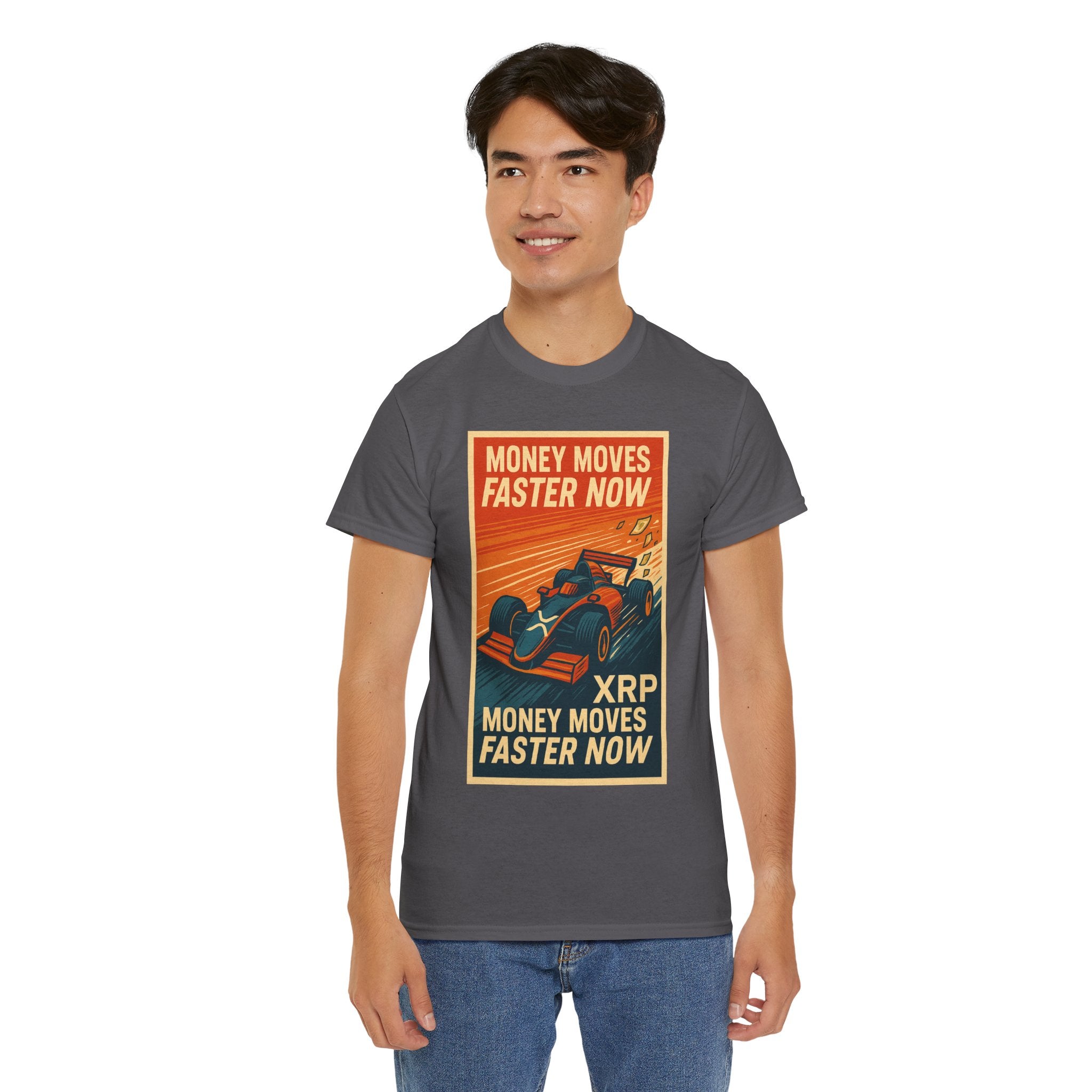 XRP 'Money Moves Faster Now' Racing Tee — Crypto Enthusiast T-Shirt