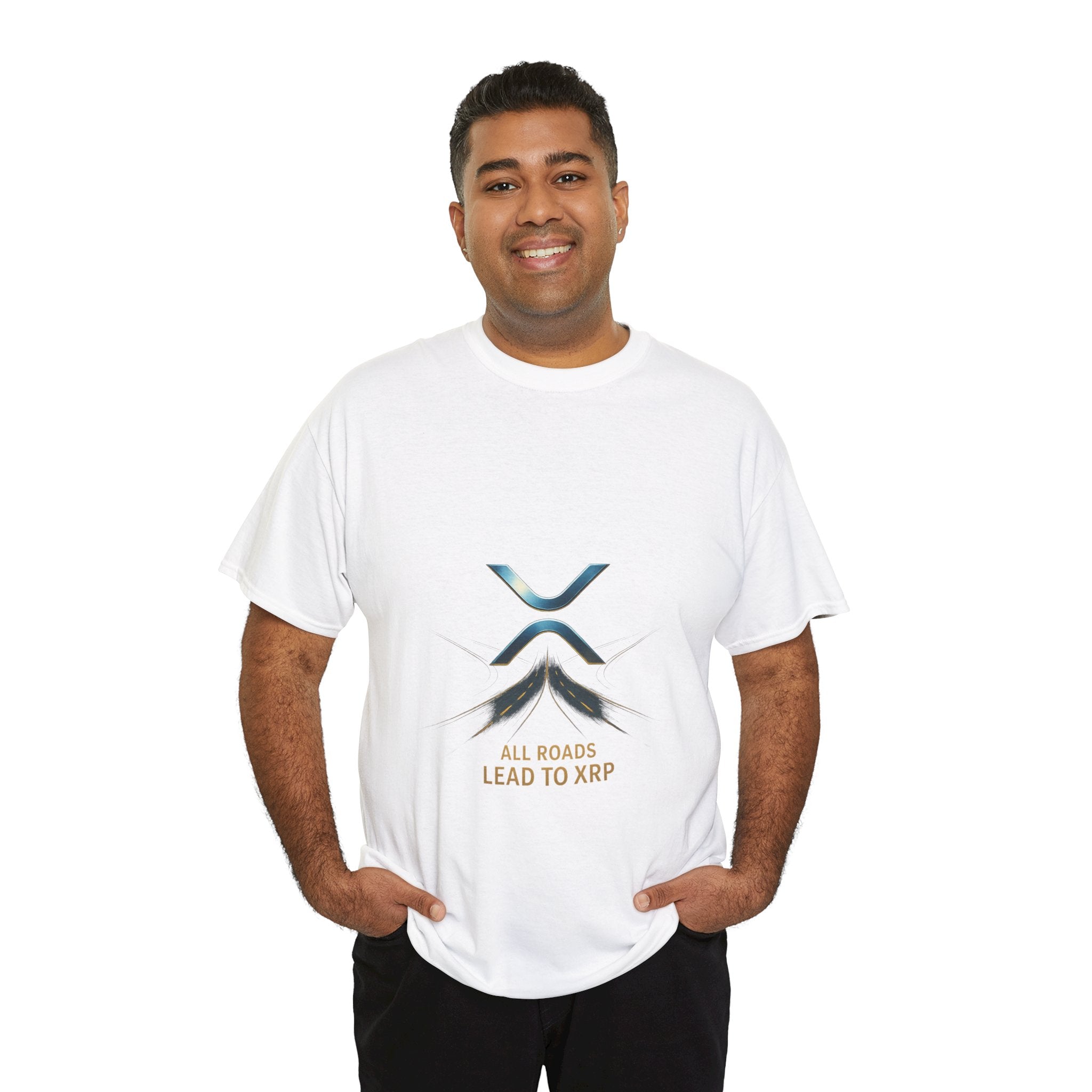 All Roads Lead to XRP T-Shirt — Crypto Ripple Logo Tee
