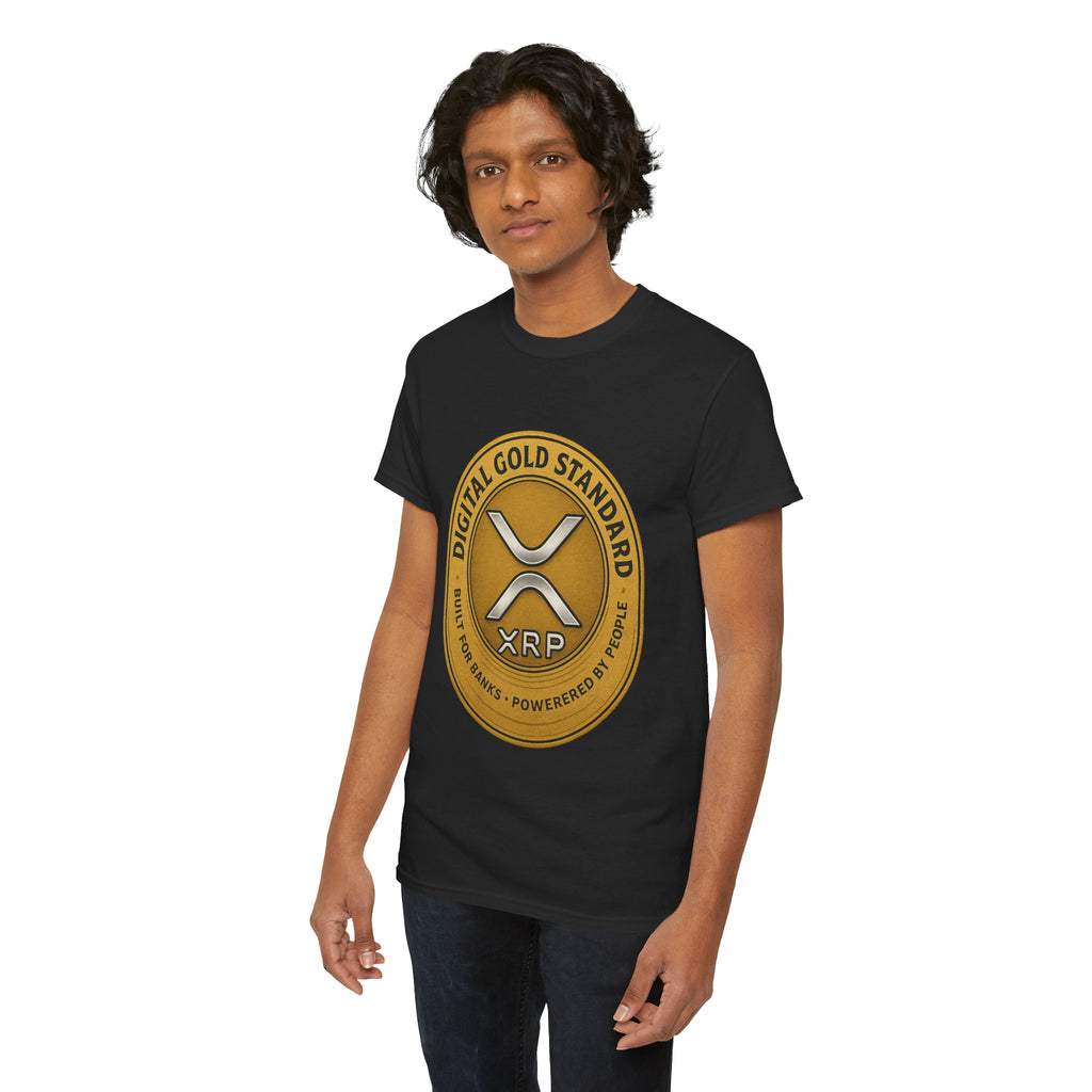 XRP Digital Gold Tee – Cryptocurrency Logo Shirt