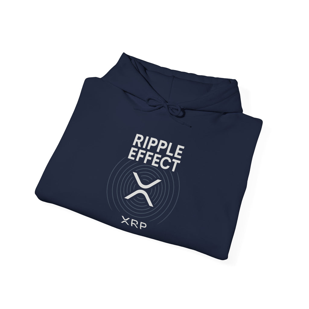 Ripple Effect Hoodie — Minimal Concentric Wave Graphic Sweatshirt