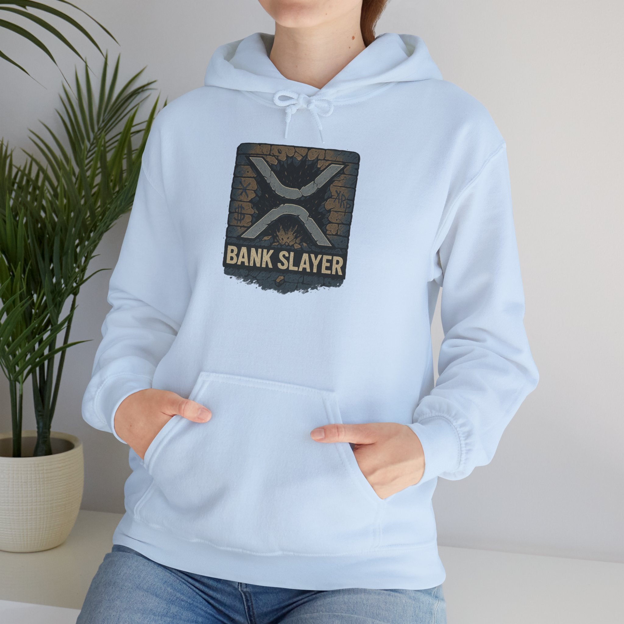 Bank Slayer Hoodie - Vintage Tactical Crest Graphic Sweatshirt